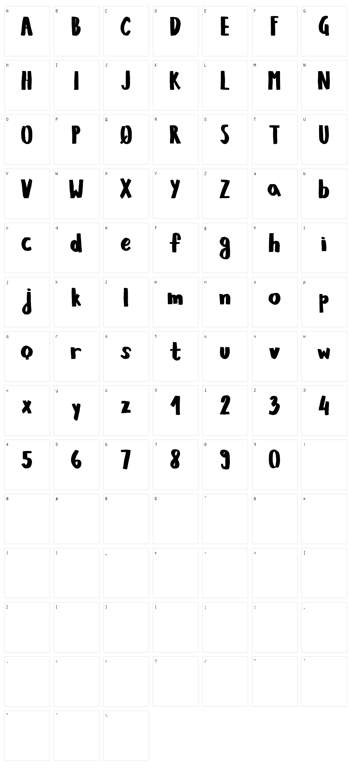 Kiwano Apple Character Set