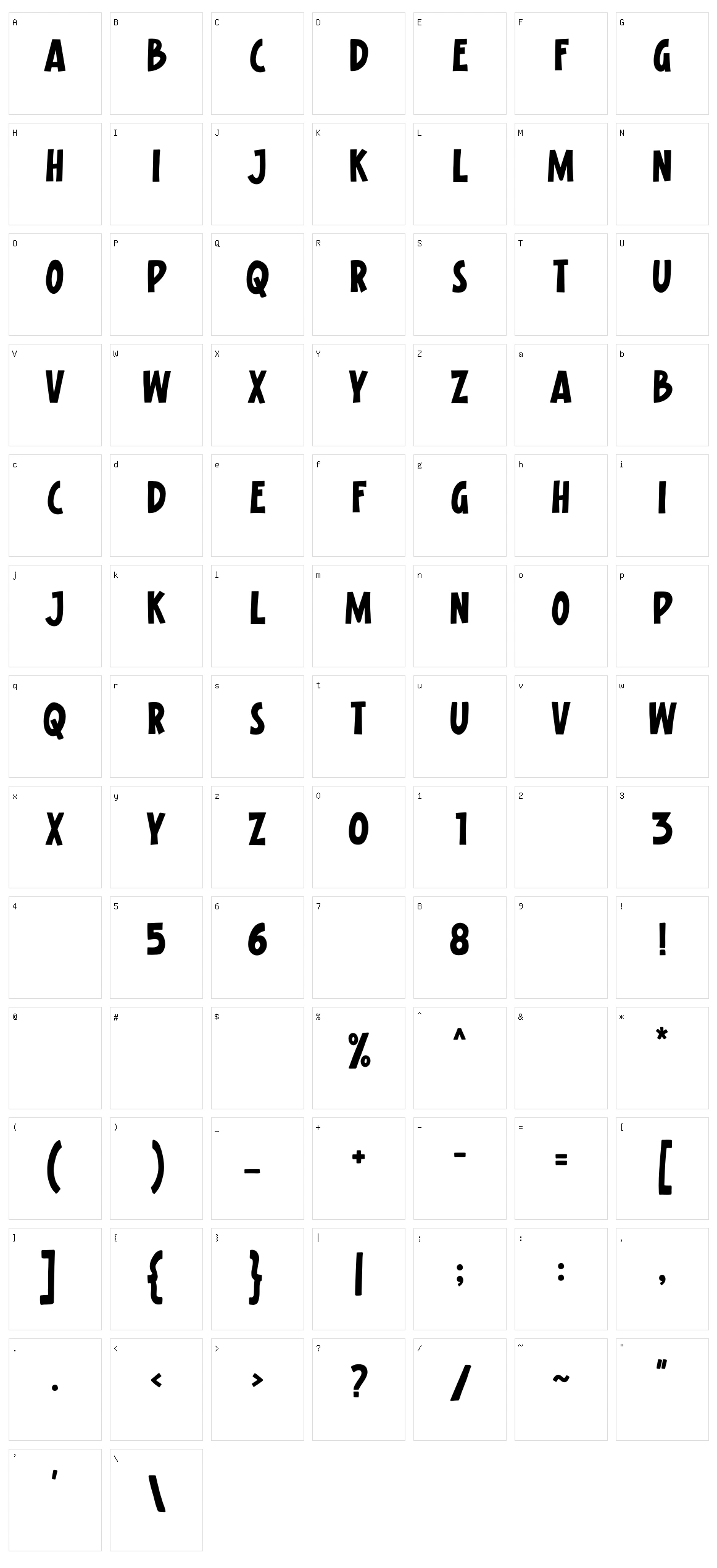 Knockoff Character Set