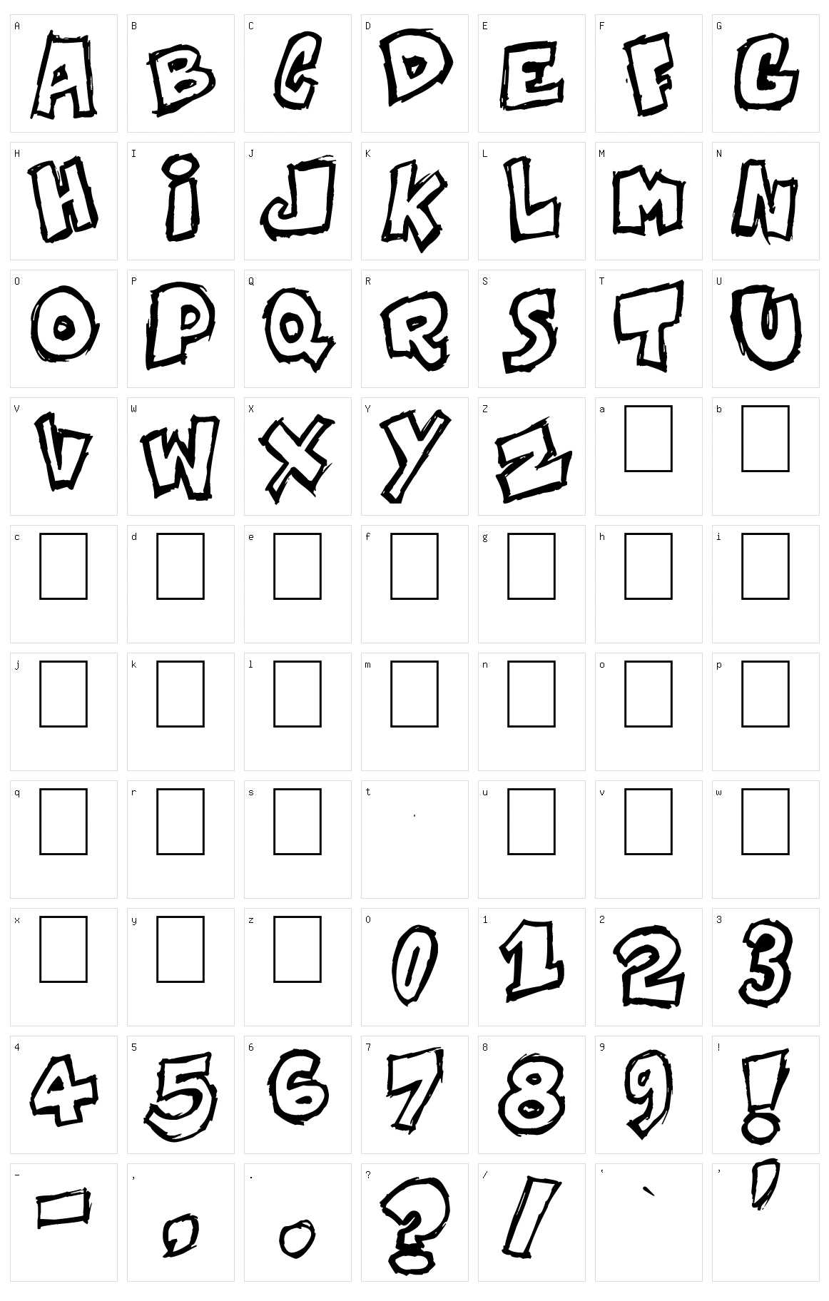 Komikoz Character Set