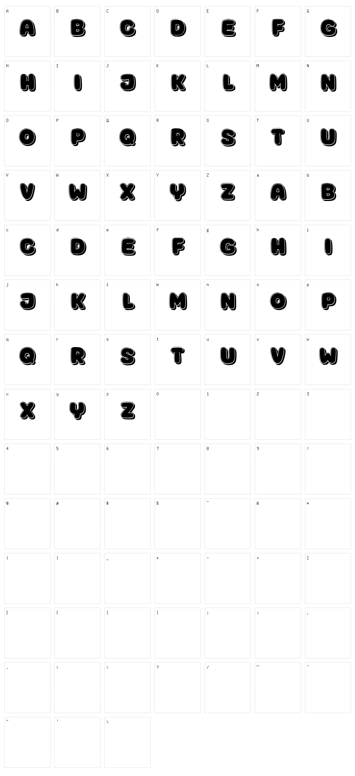 Korvo Character Set