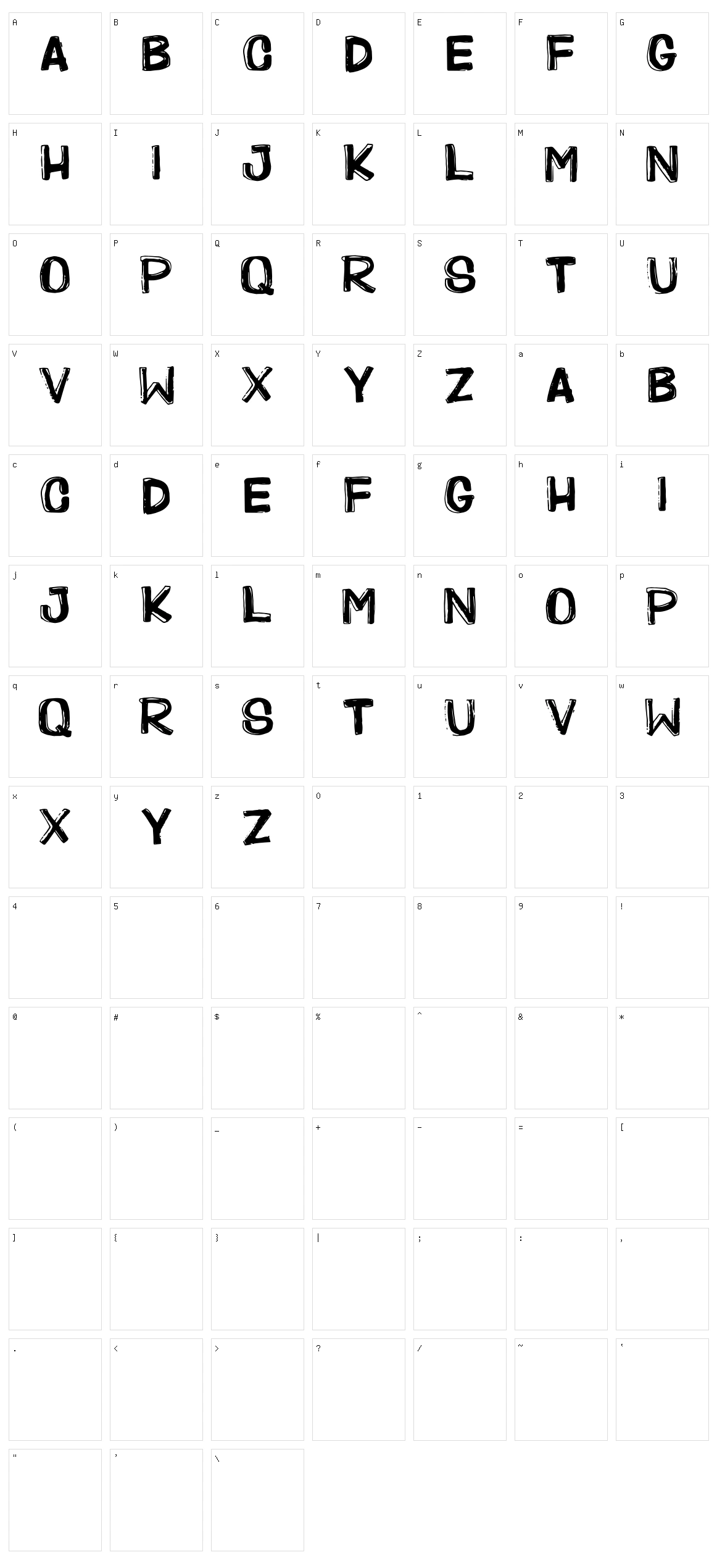Kpk Project Character Set