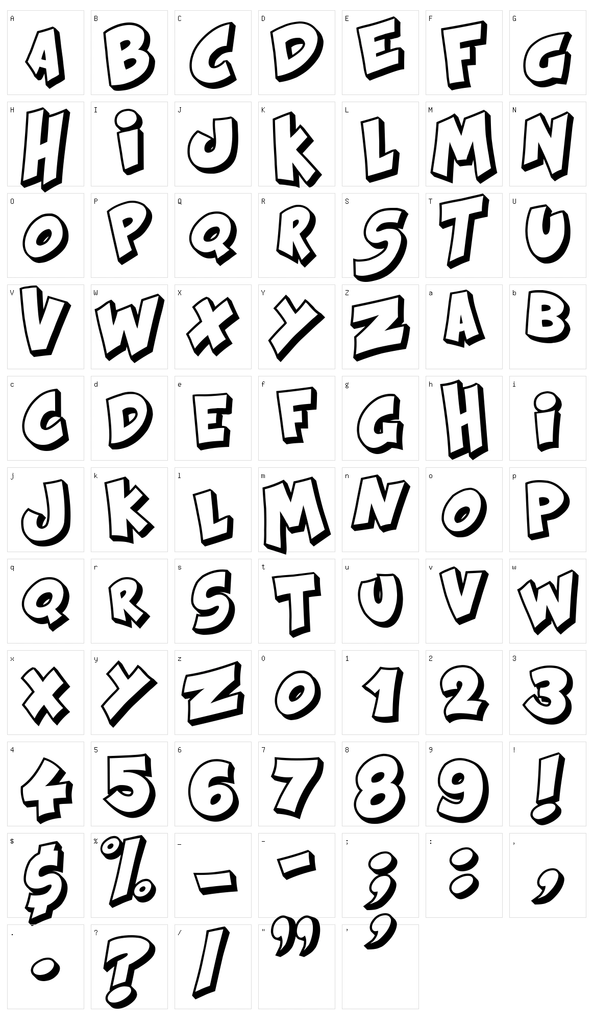 Kraash Character Set