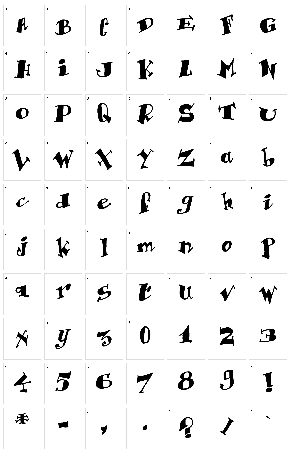Krazy Character Set