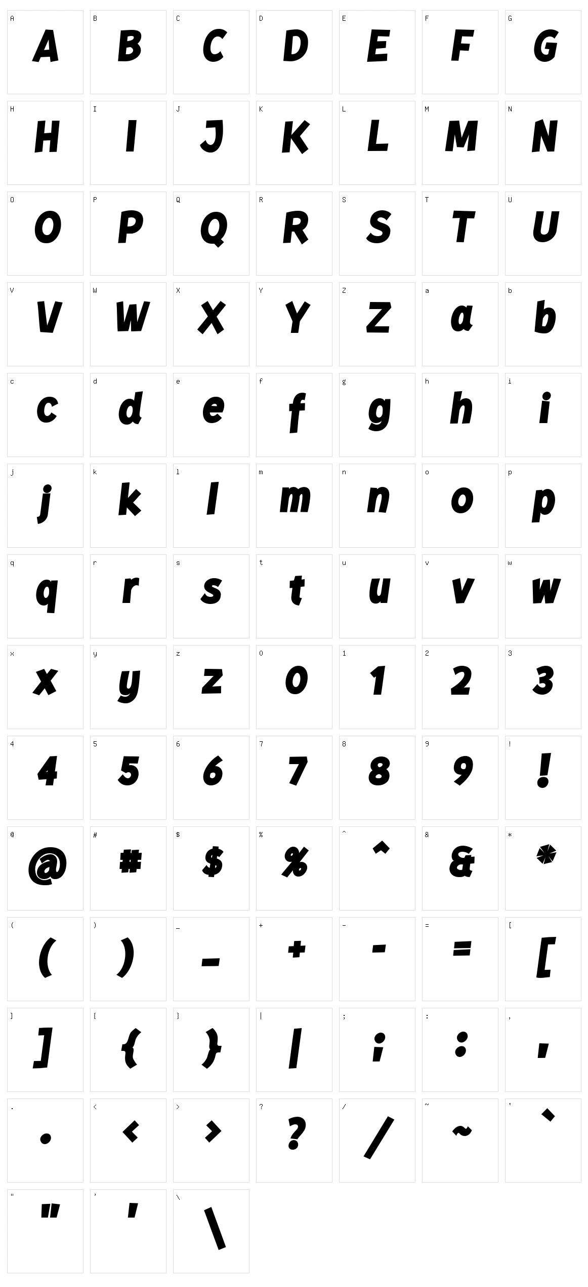 Kurri Island Character Set