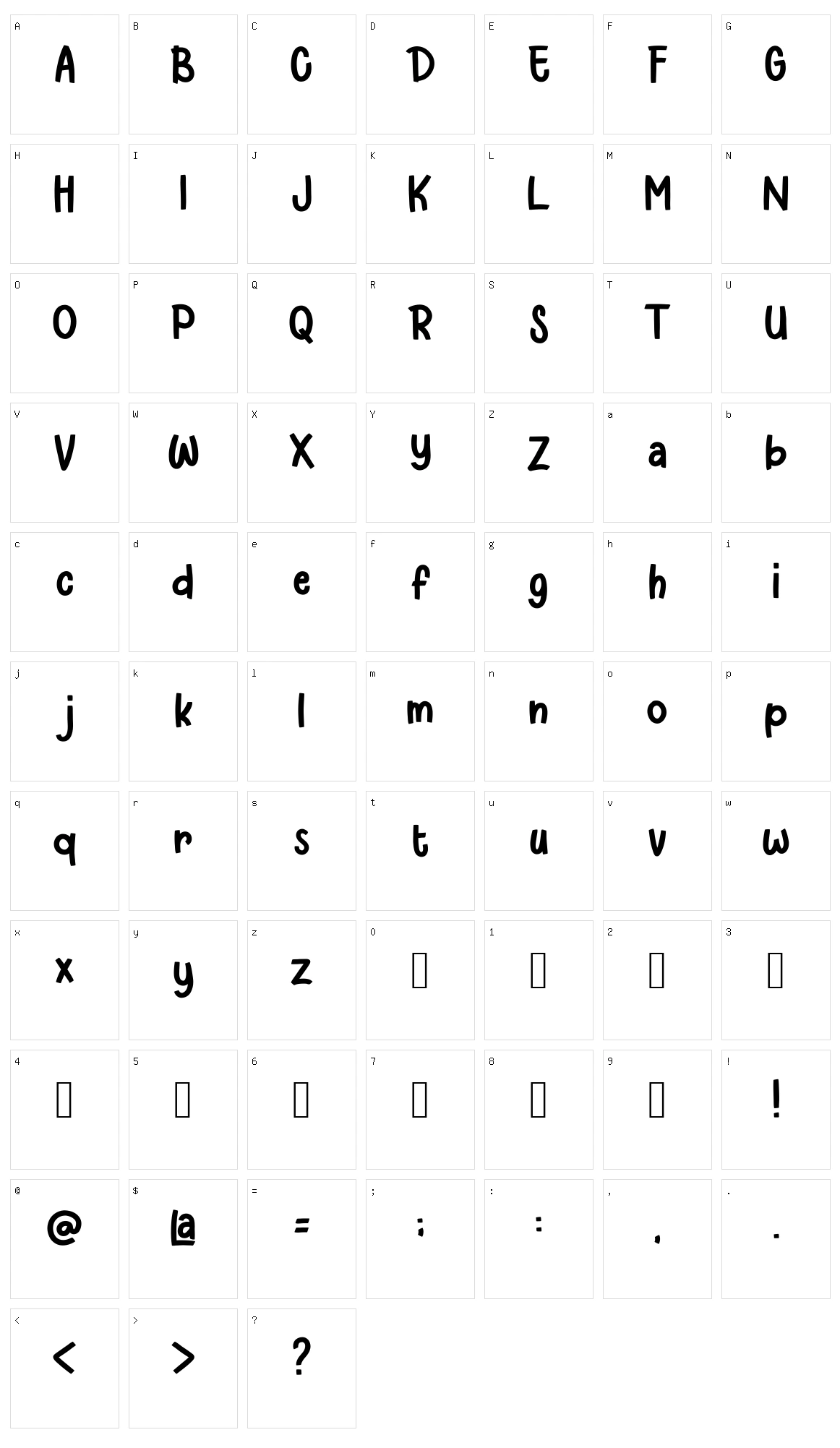 Larys Manice Character Set