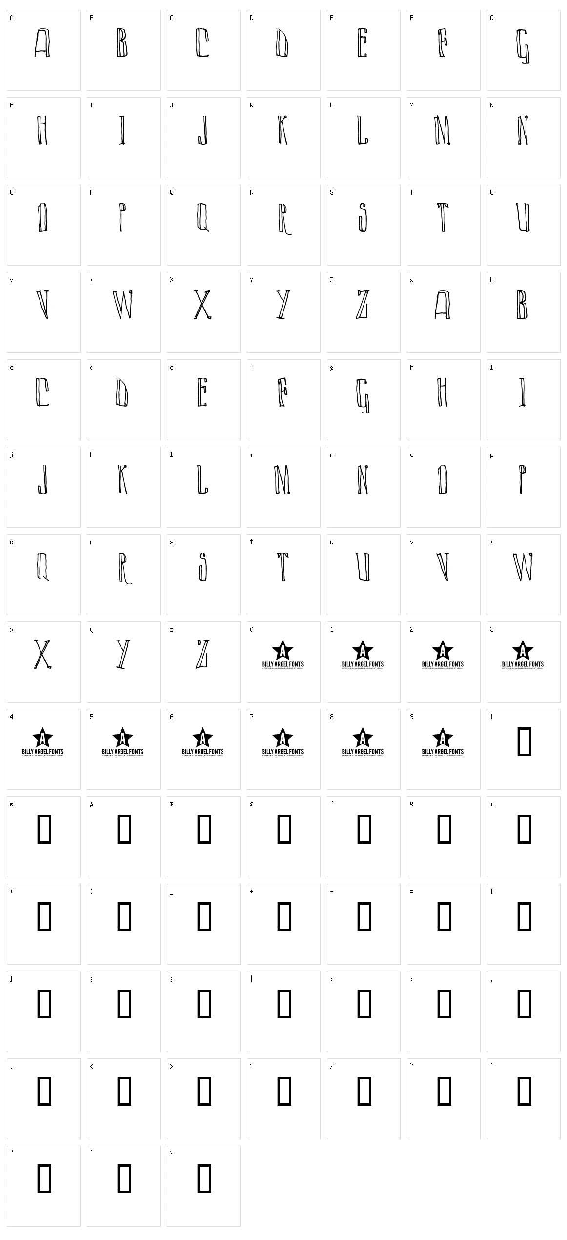 Lazy Day Character Set