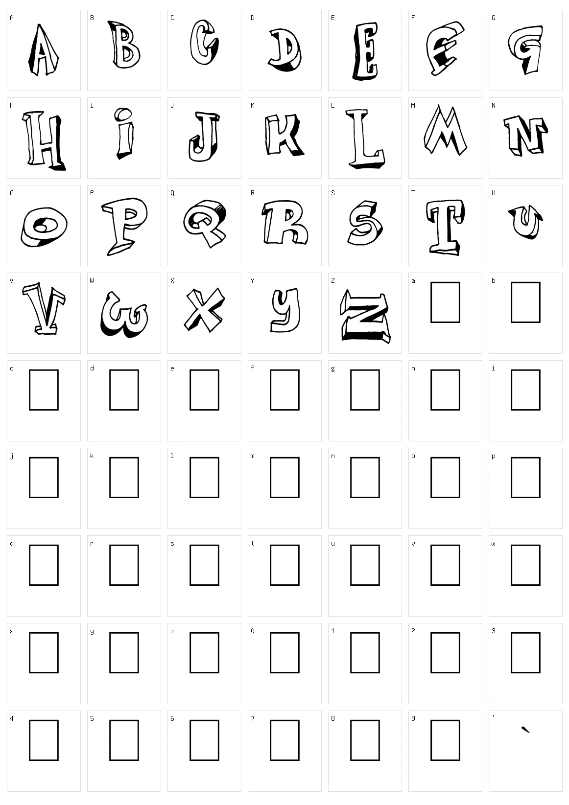 Lazy Day Character Set