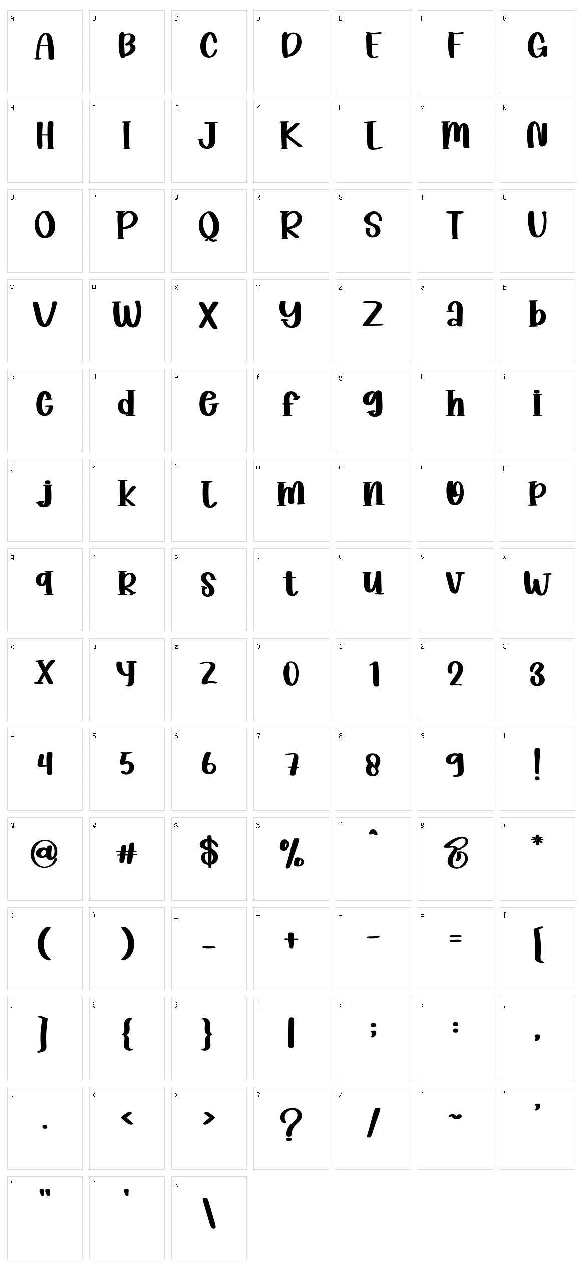Lemon Fresh Character Set