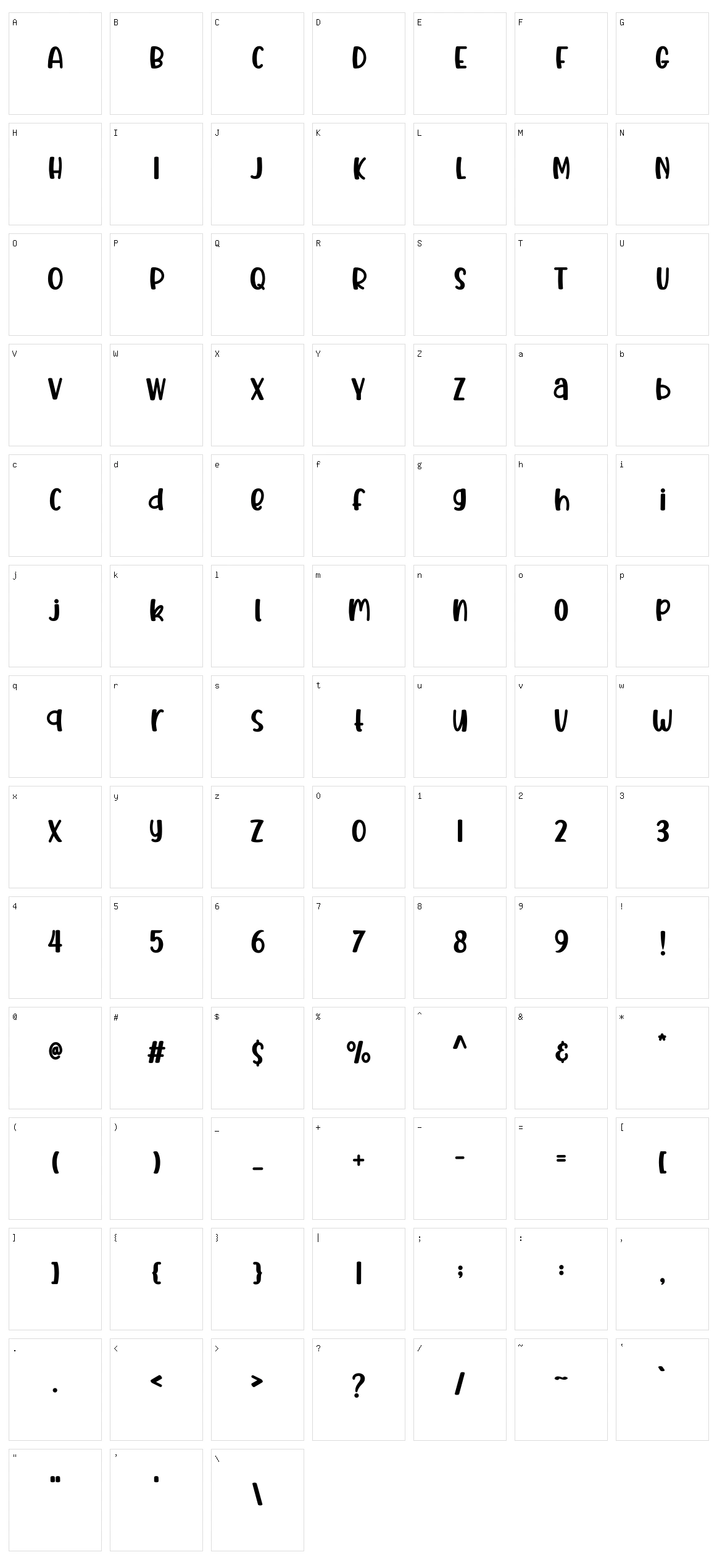 Leyna Character Set
