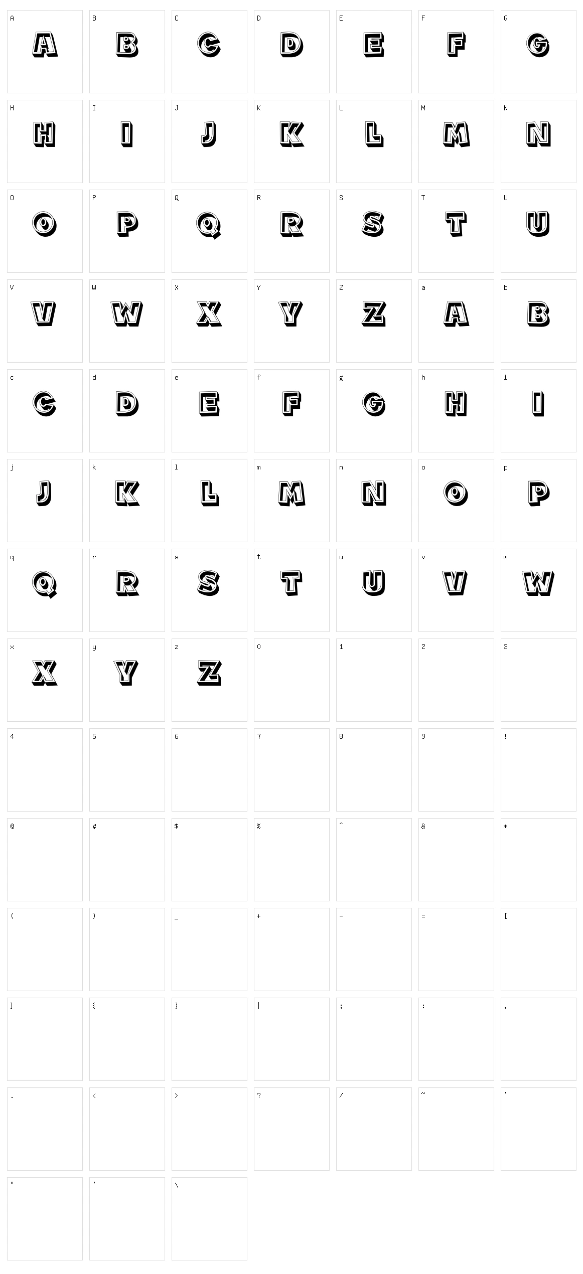 Line Character Set