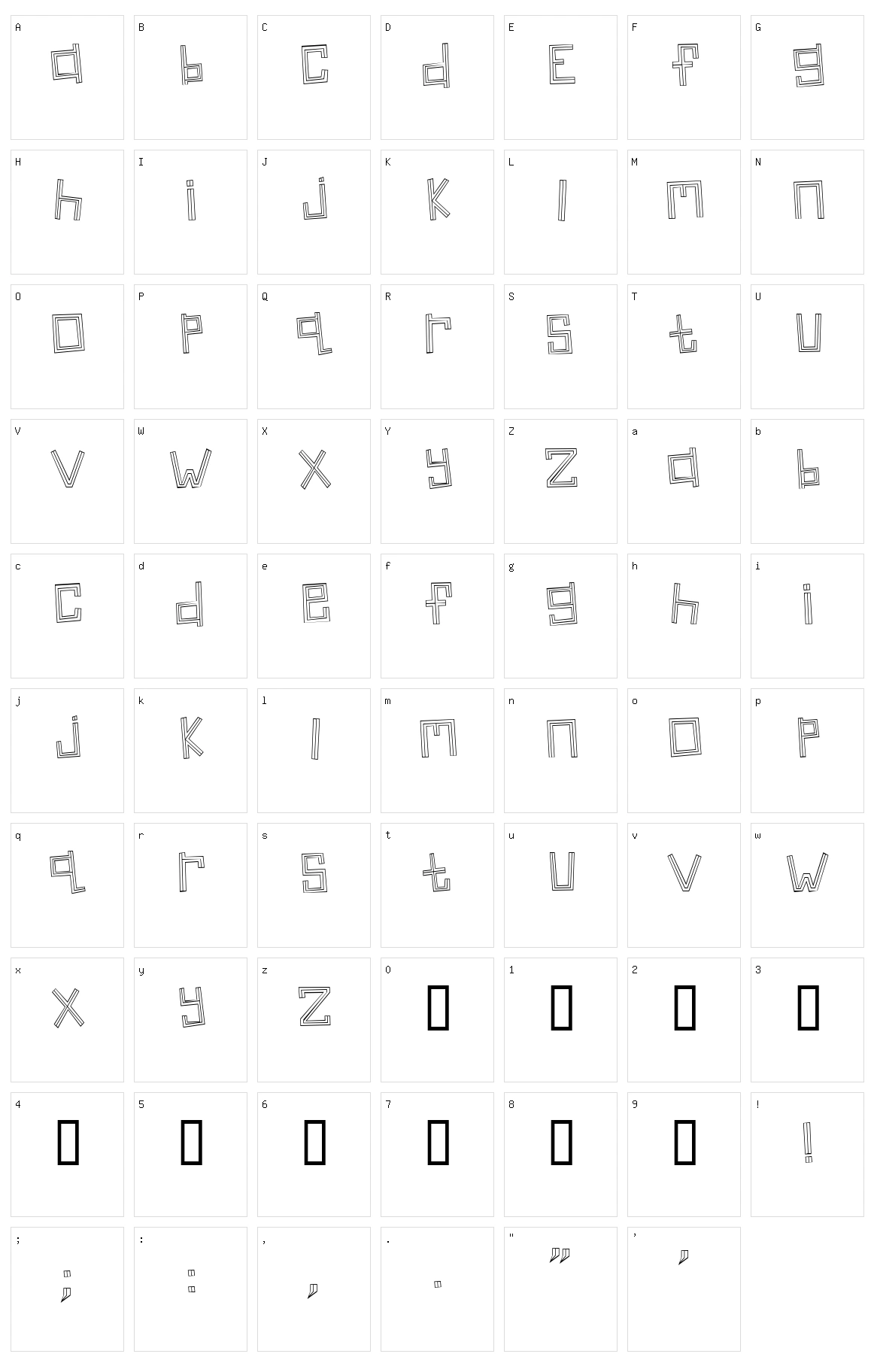 Linear Character Set