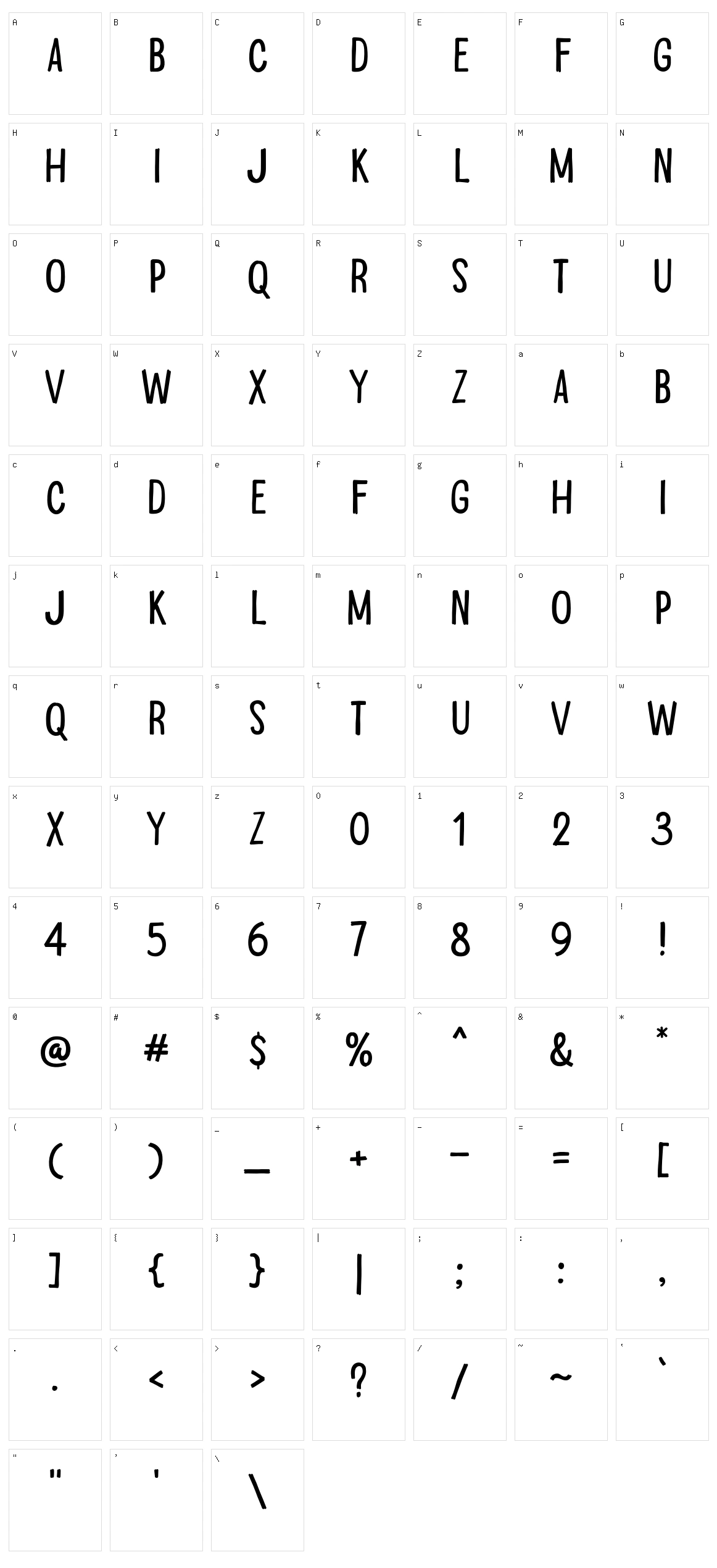 Long Today Character Set