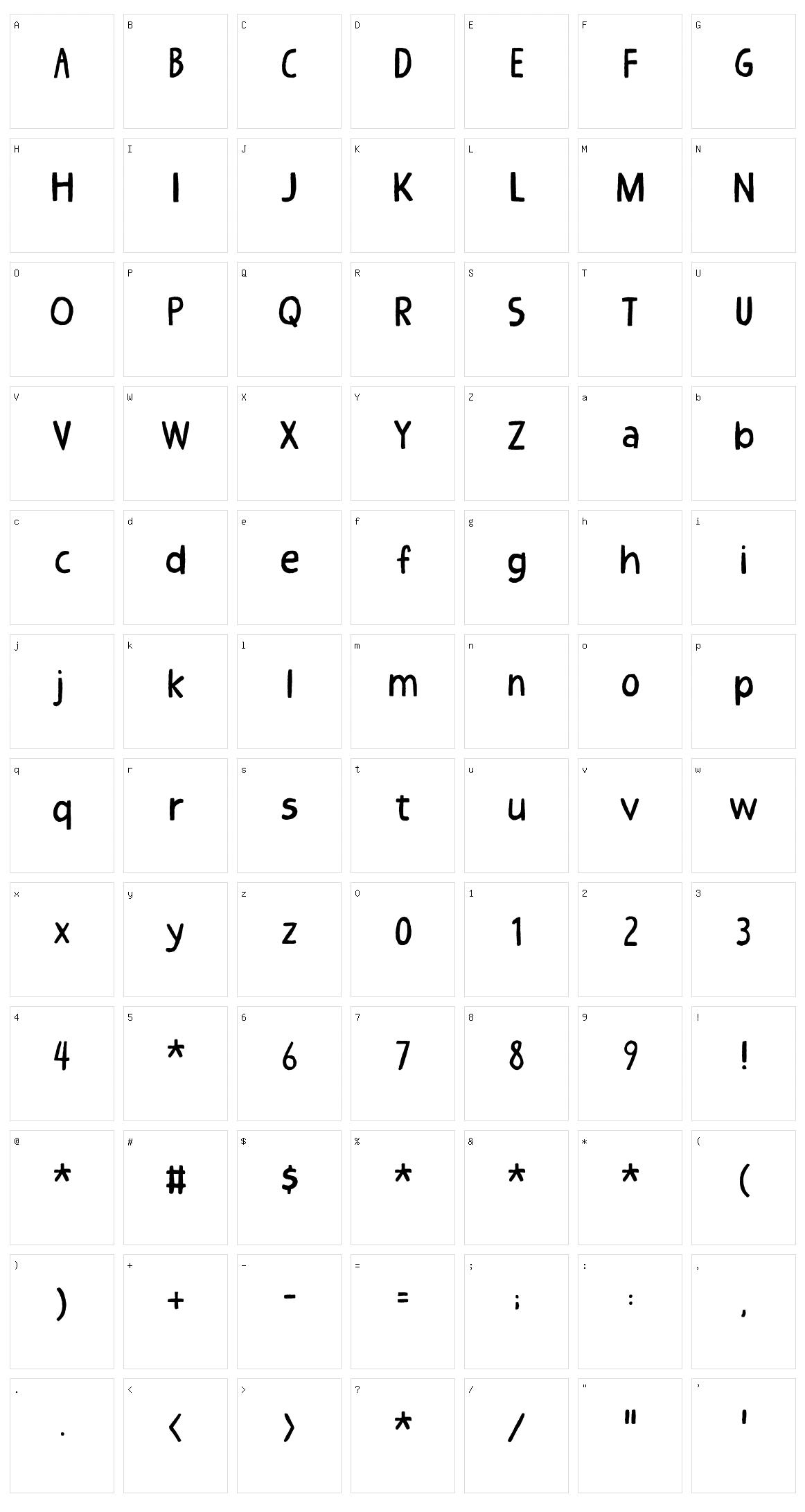 Loppemarked 2 Character Set