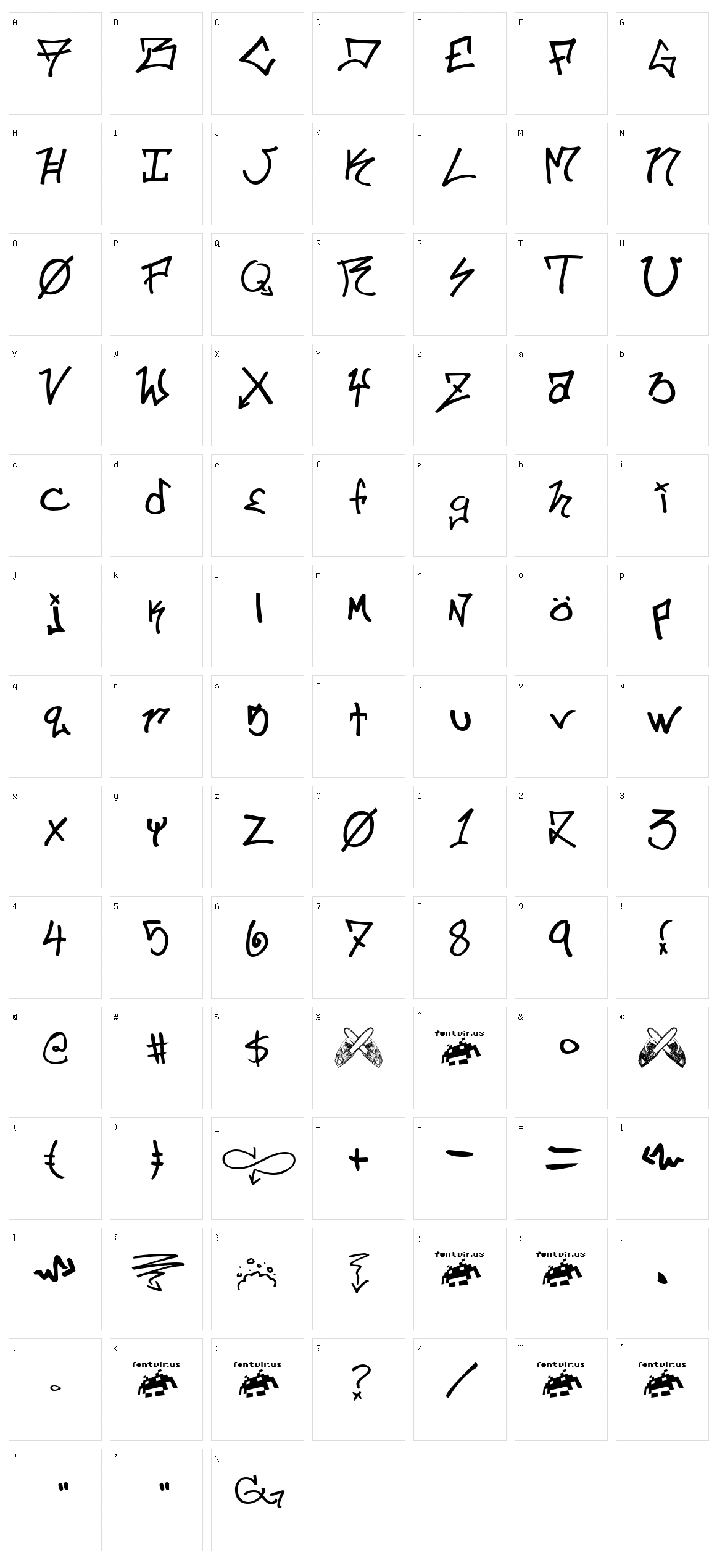 Ill Skillz Character Set