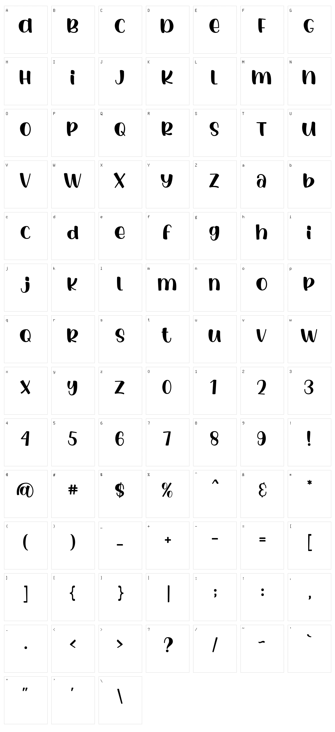 Luar Galaxy Character Set