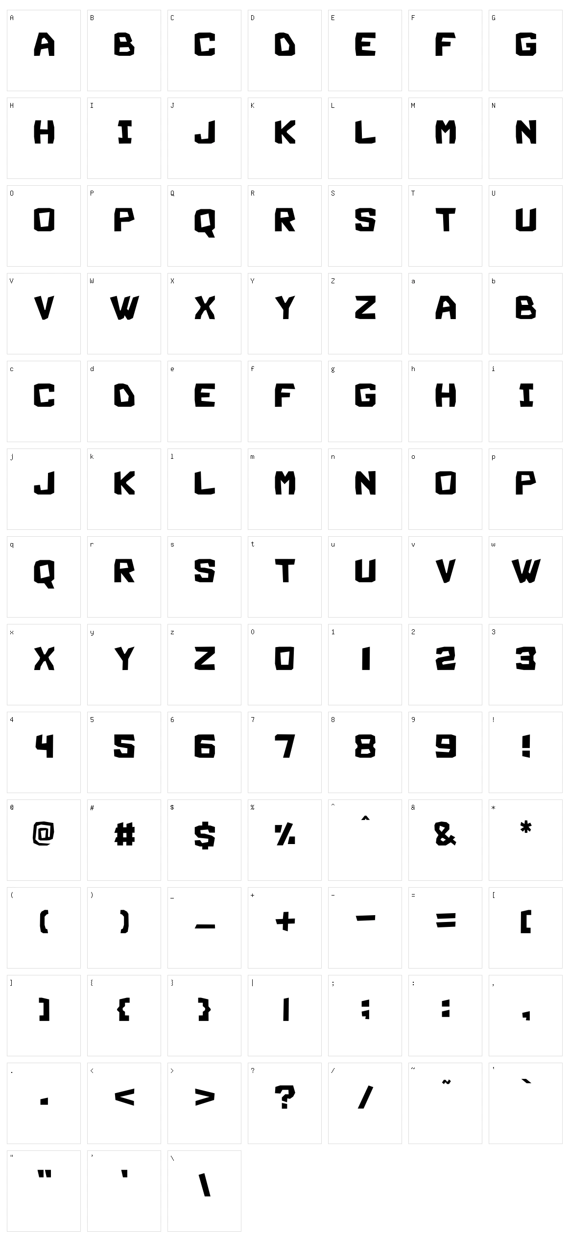 Magario Character Set