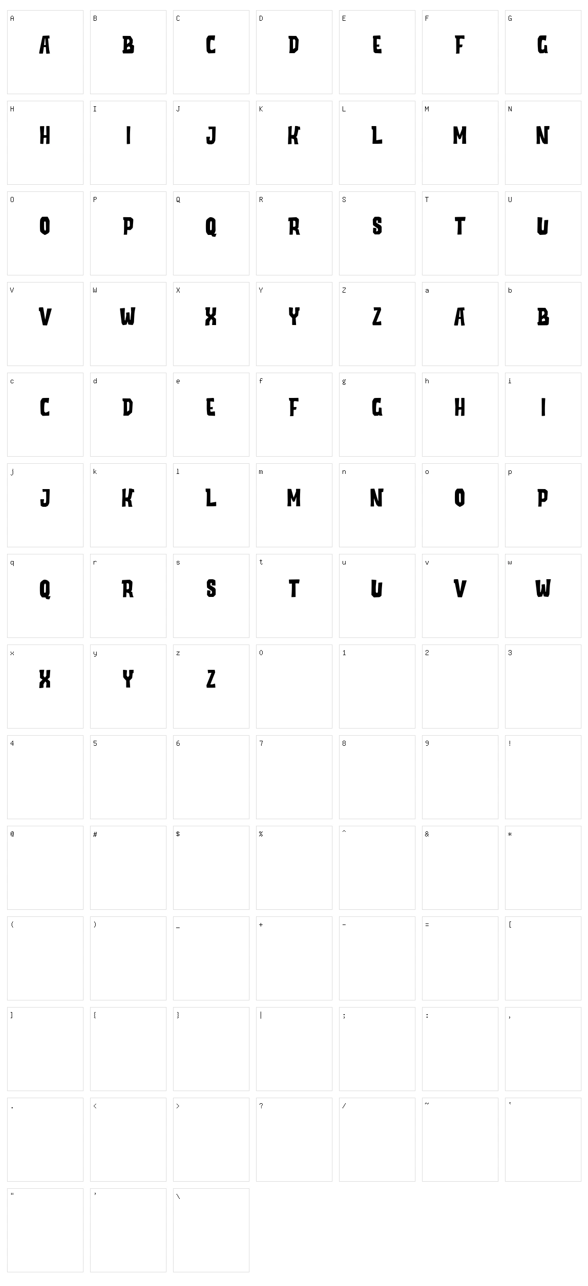 Manor Smiths Character Set