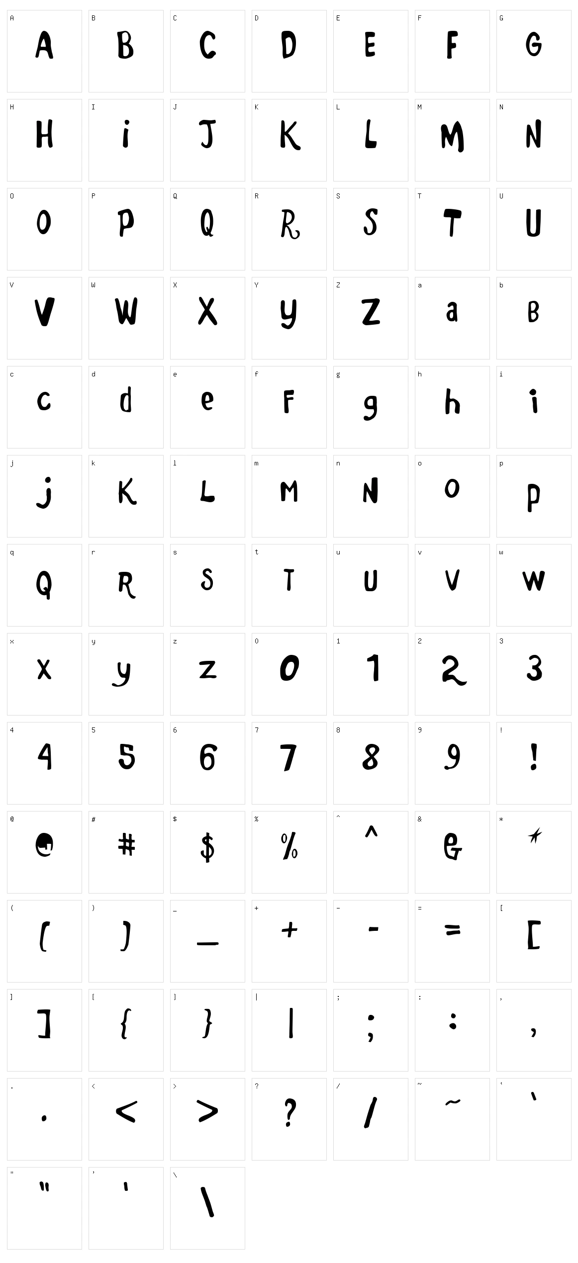 Marker Monkey FW Character Set