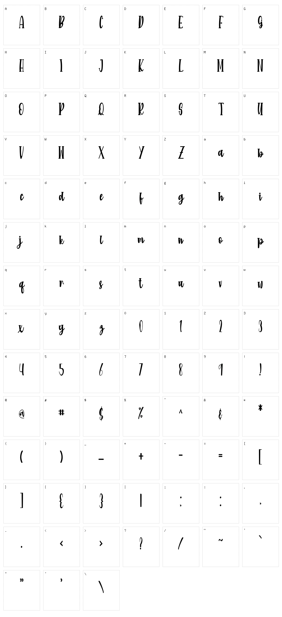 Marmitte Character Set