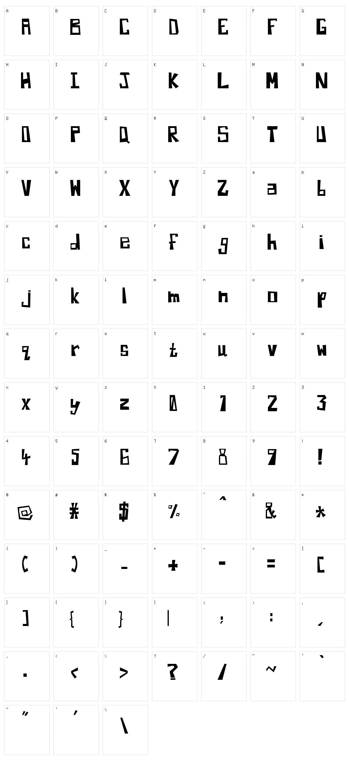 Martilo Character Set