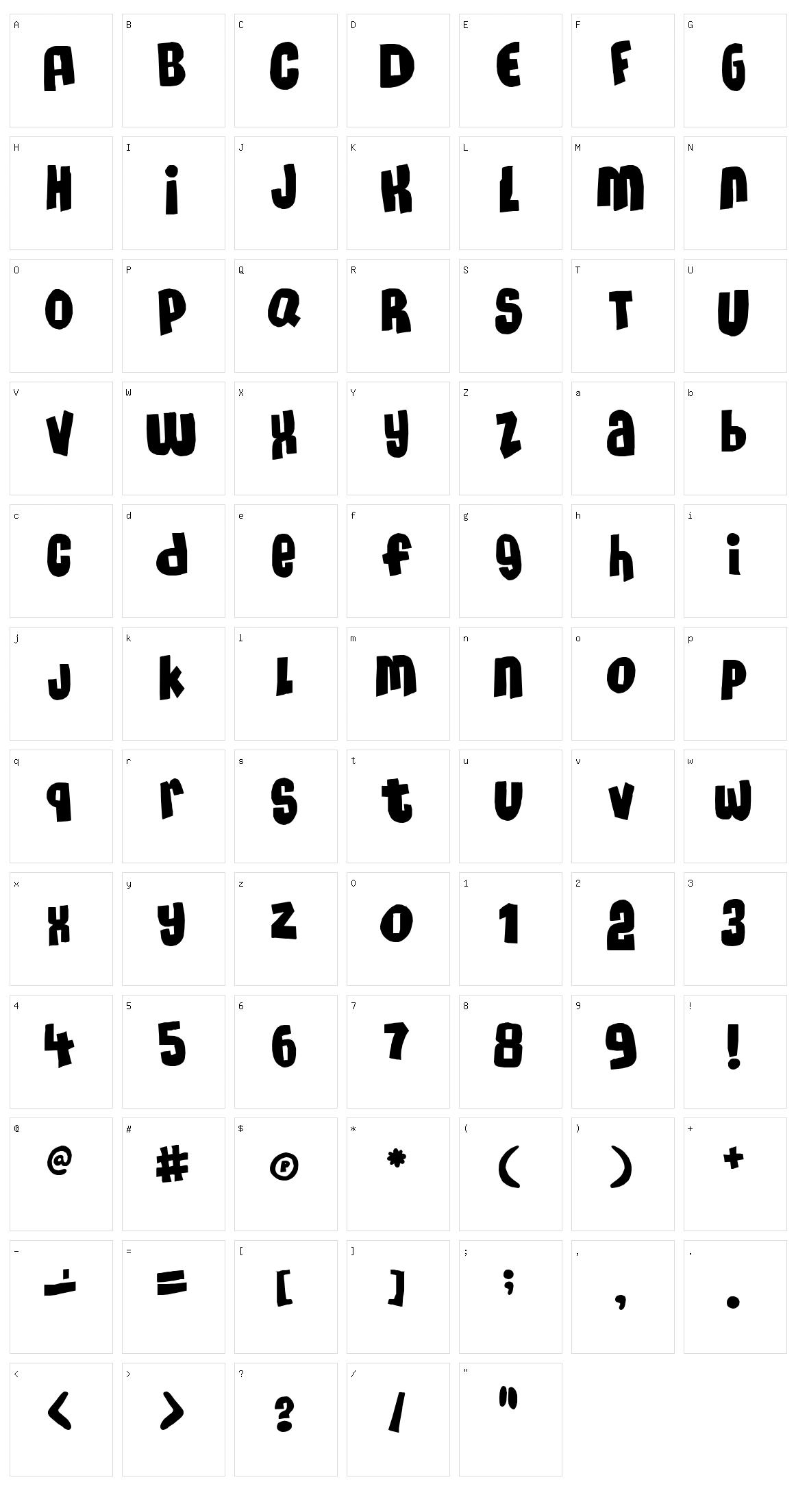 Massive Headache Character Set
