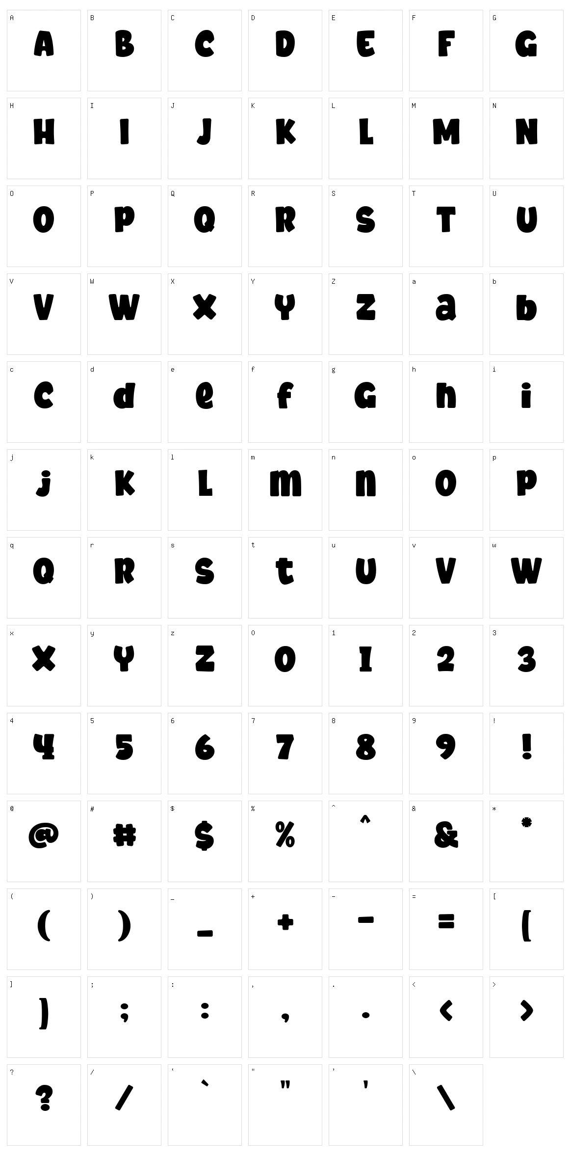 Maverlo Character Set