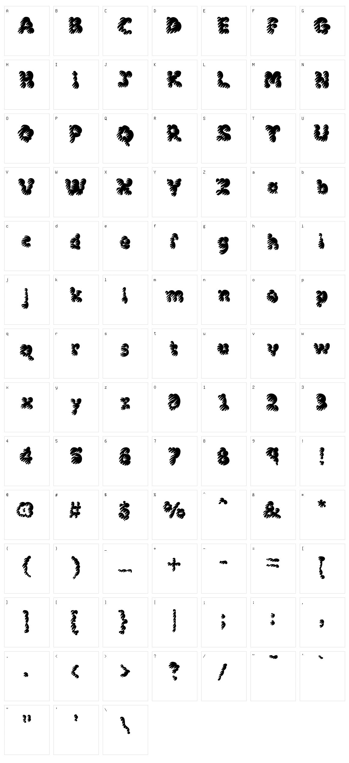 McKloud Character Set