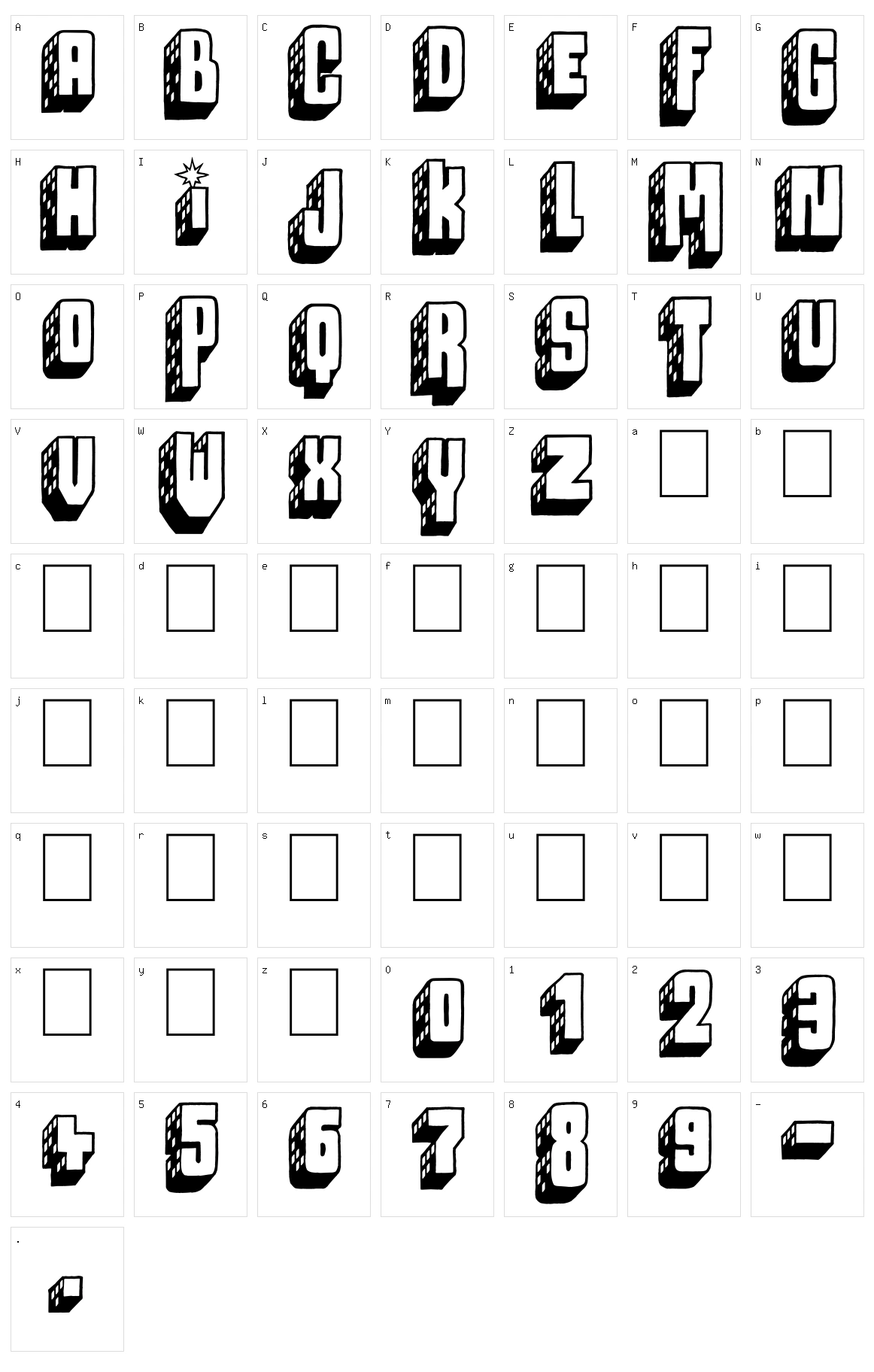 Megalopolis Character Set
