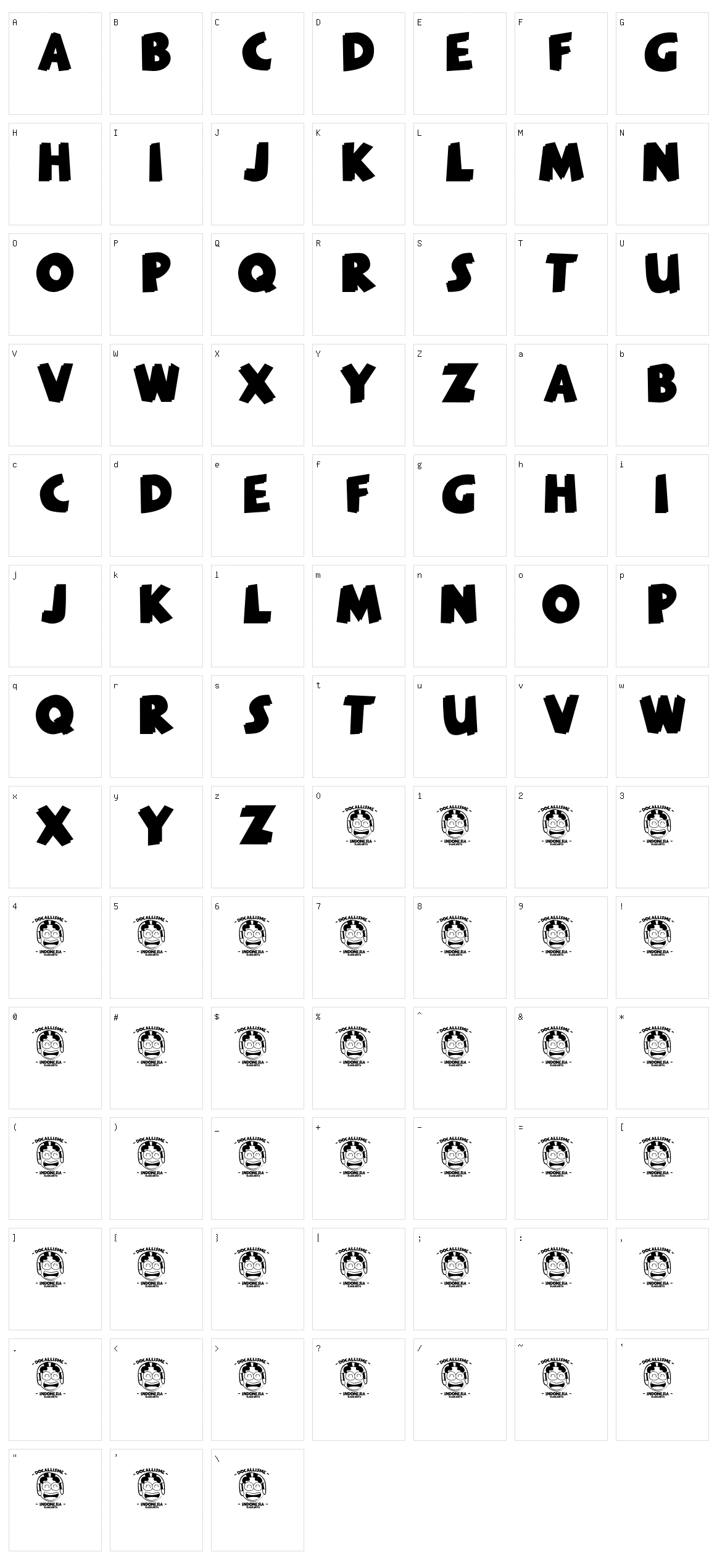 Melankolia Character Set