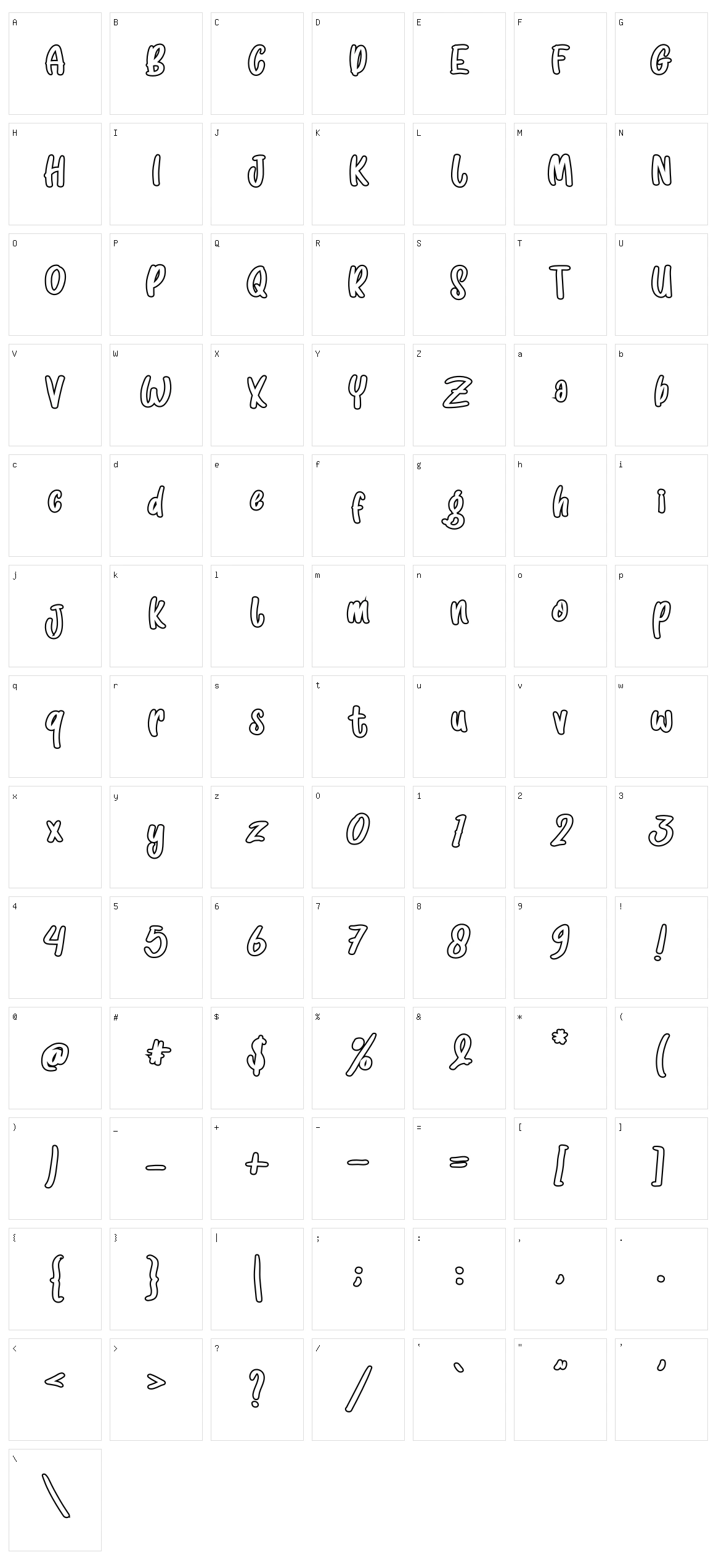 Meow Meow Character Set