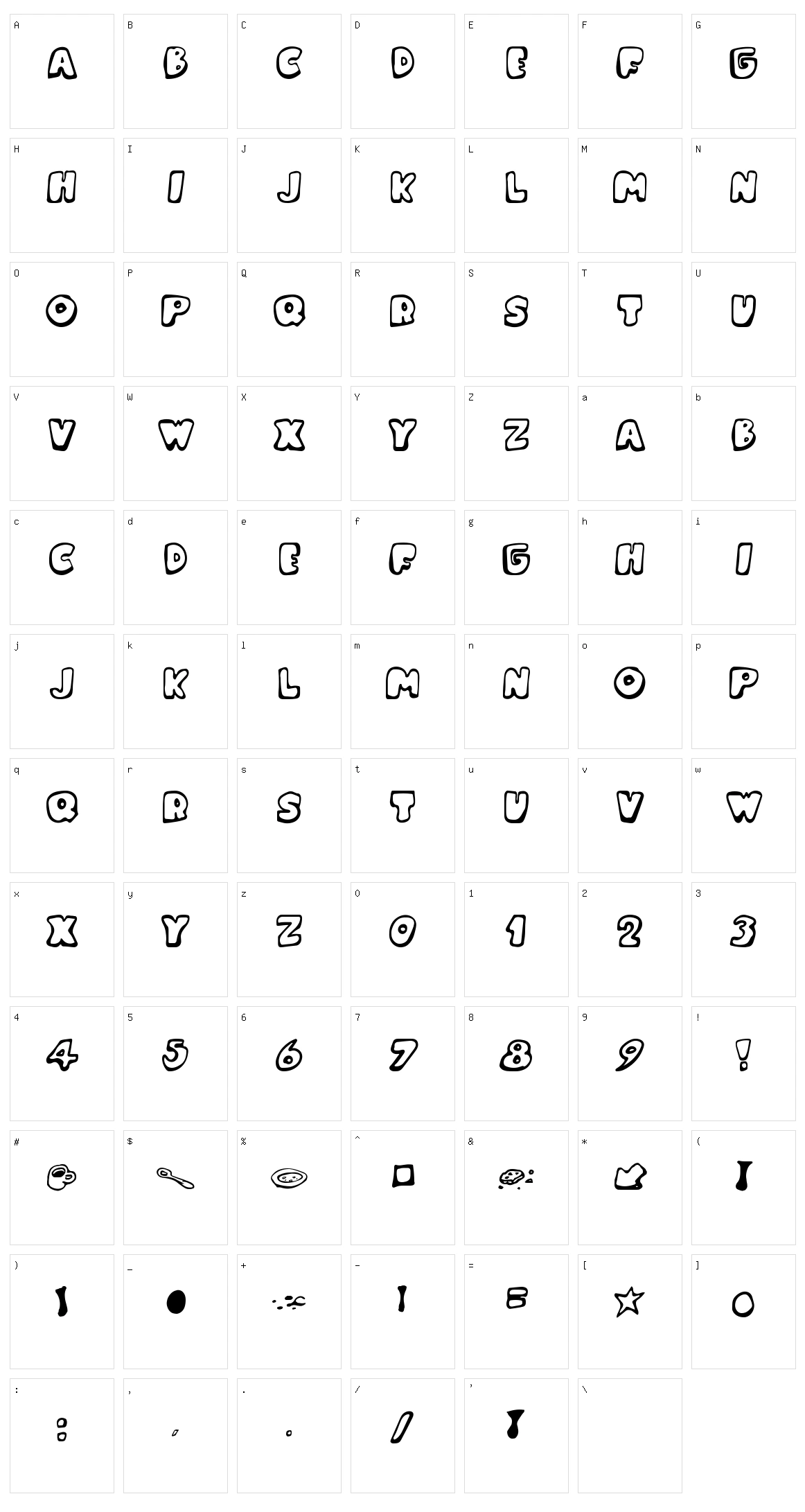 Messy Fika Character Set