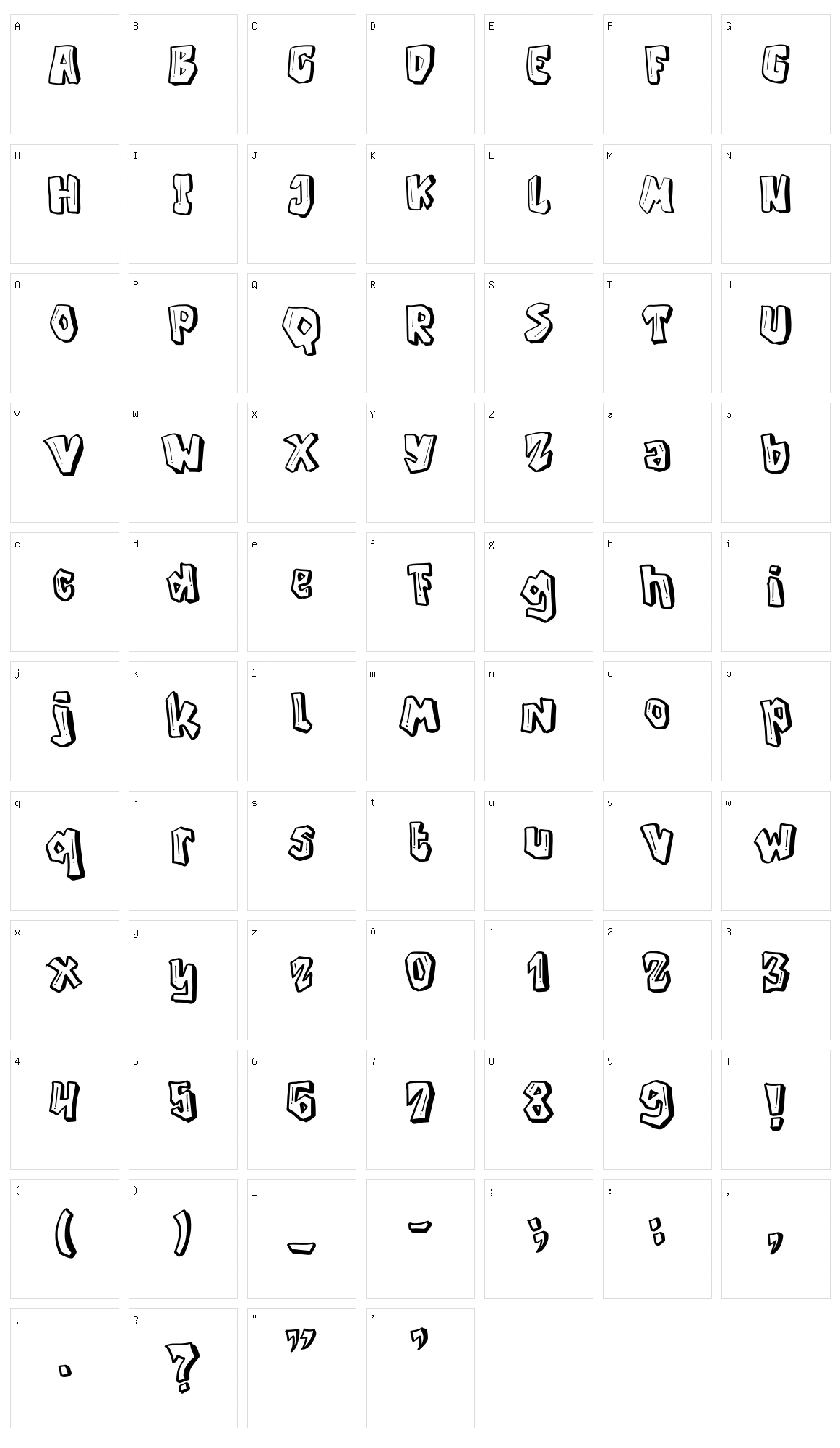 Giant Boom Character Set
