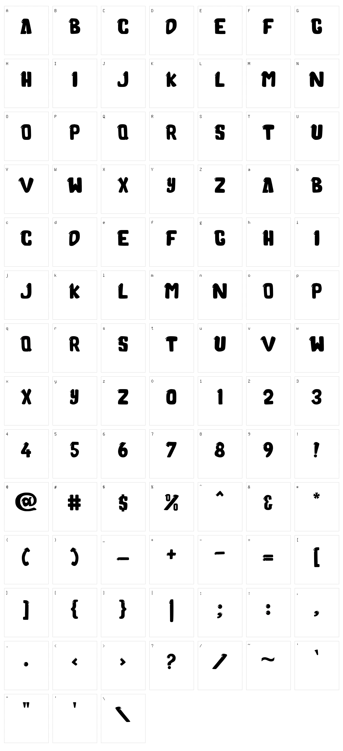 Molusca Character Set