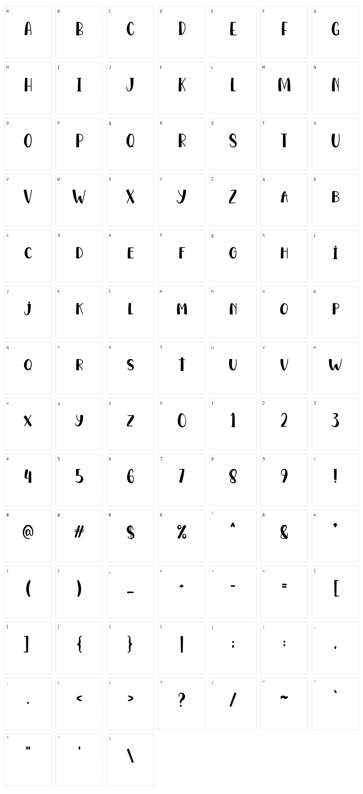 Monday Fiesta Character Set