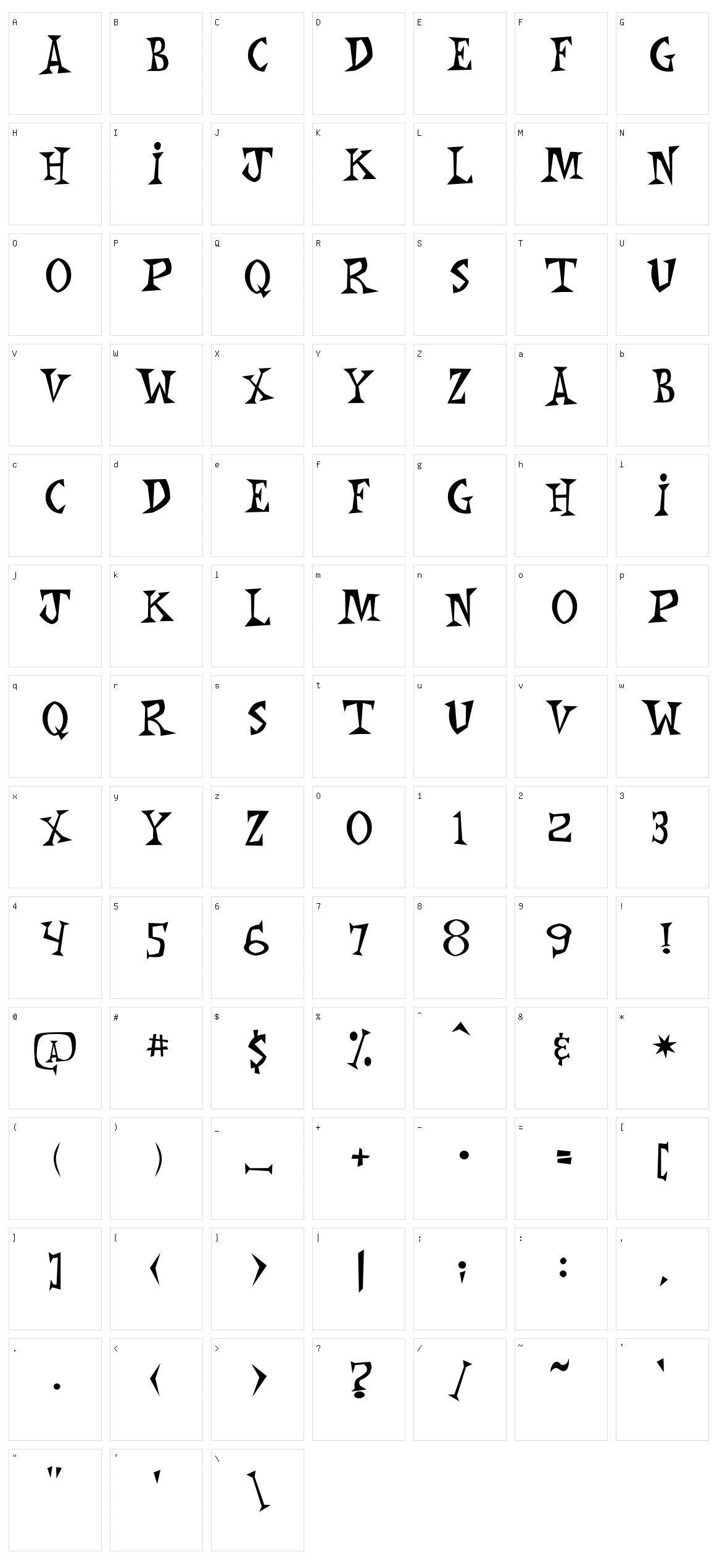 Monkey Chunks Character Set