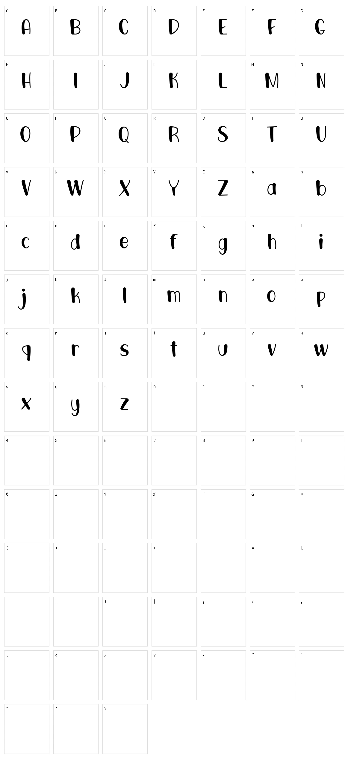 Monkey Werch Character Set