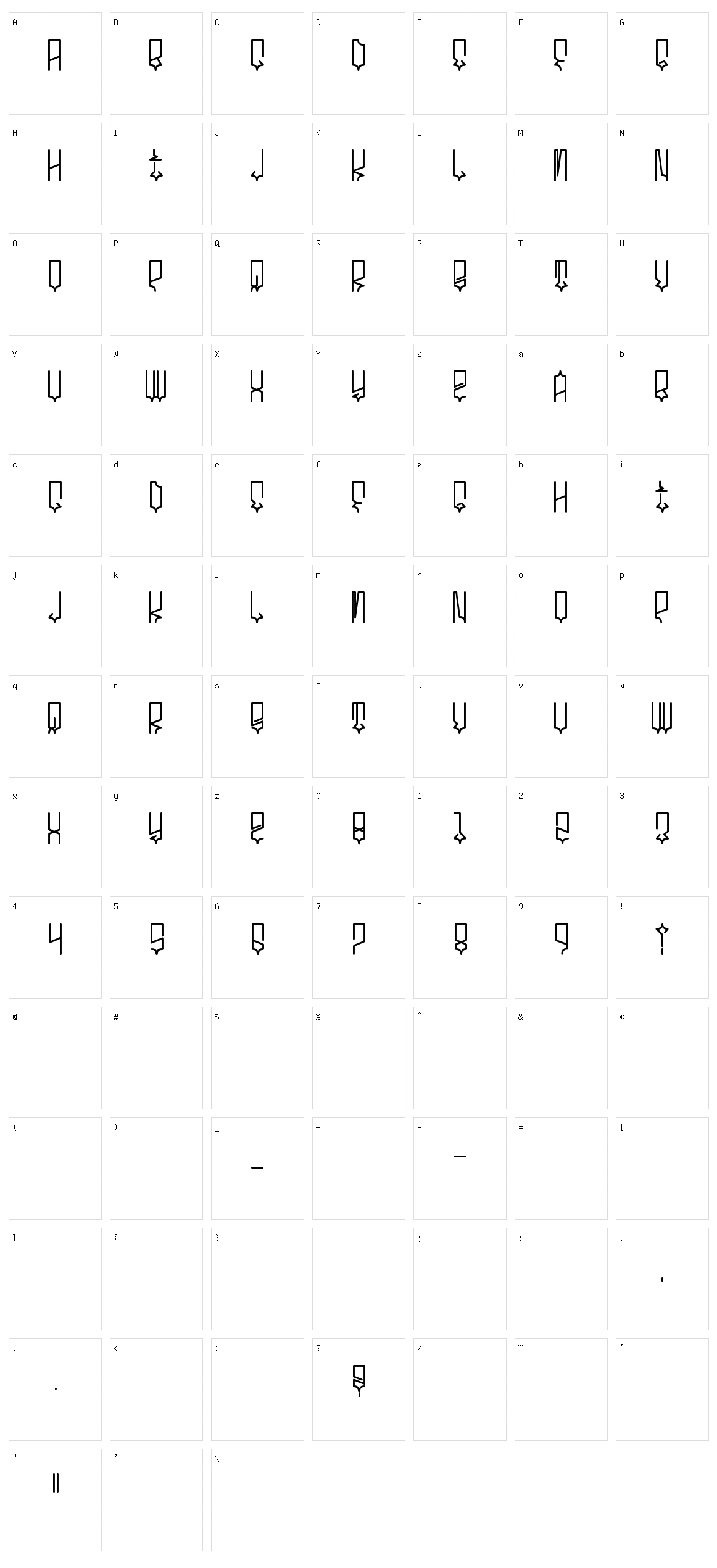 Westcoast Ink Character Set