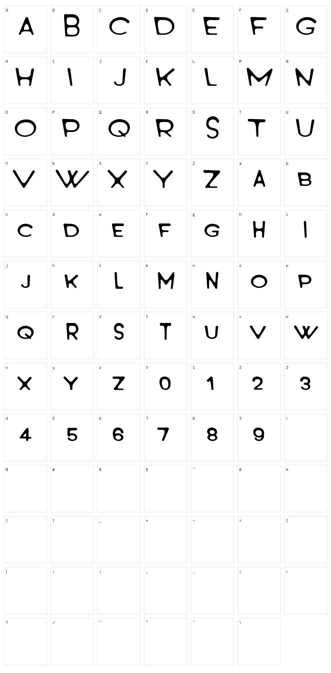 Monster World Character Set