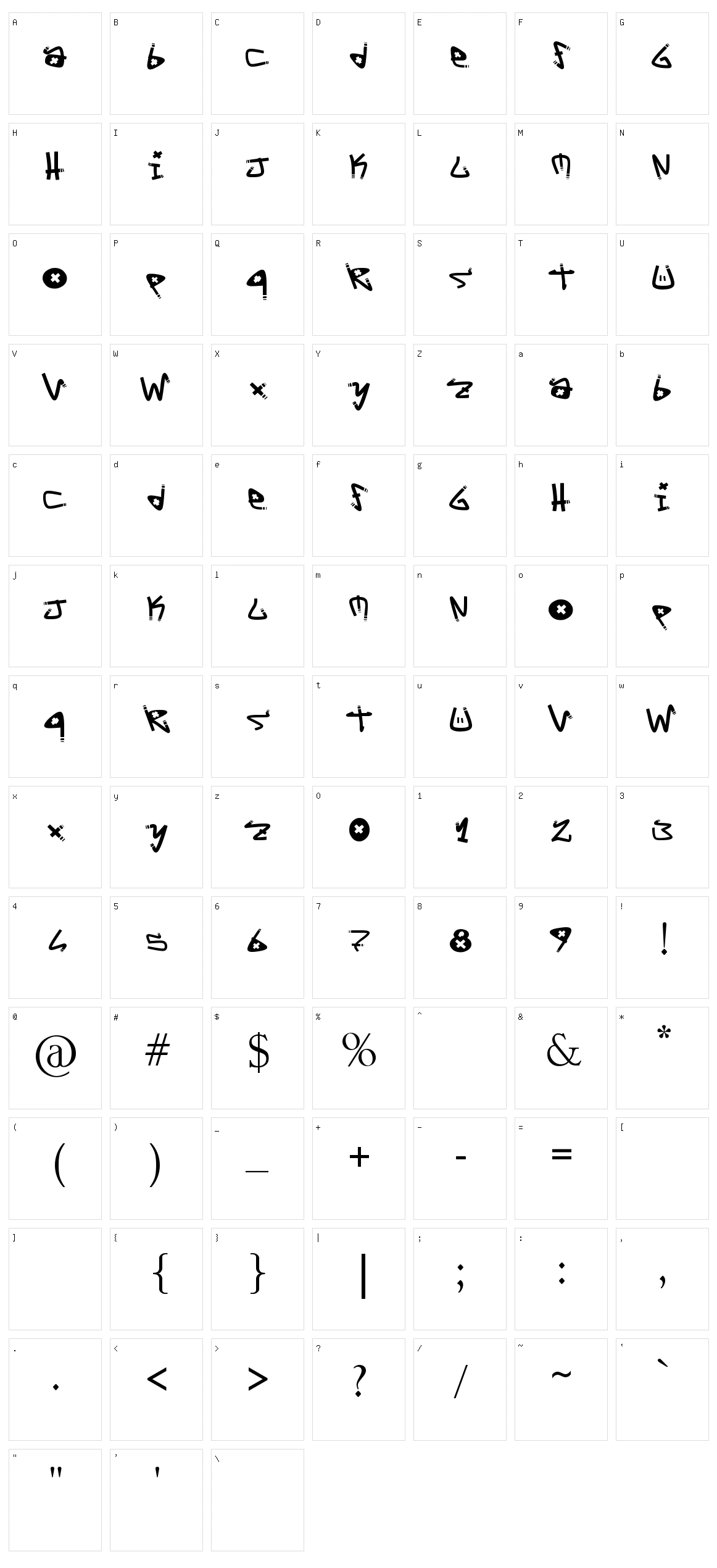 Y-Yo Tags Character Set