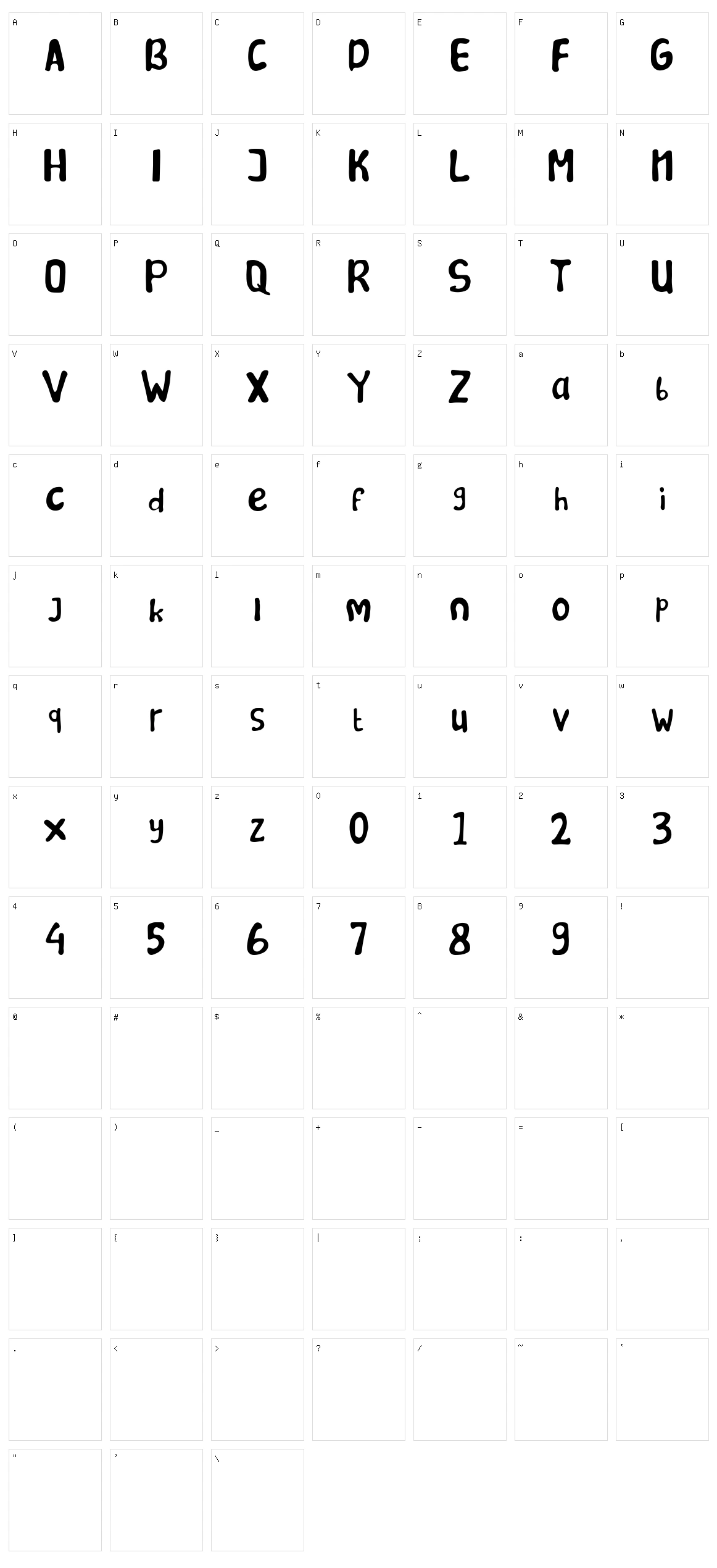 Montana Character Set