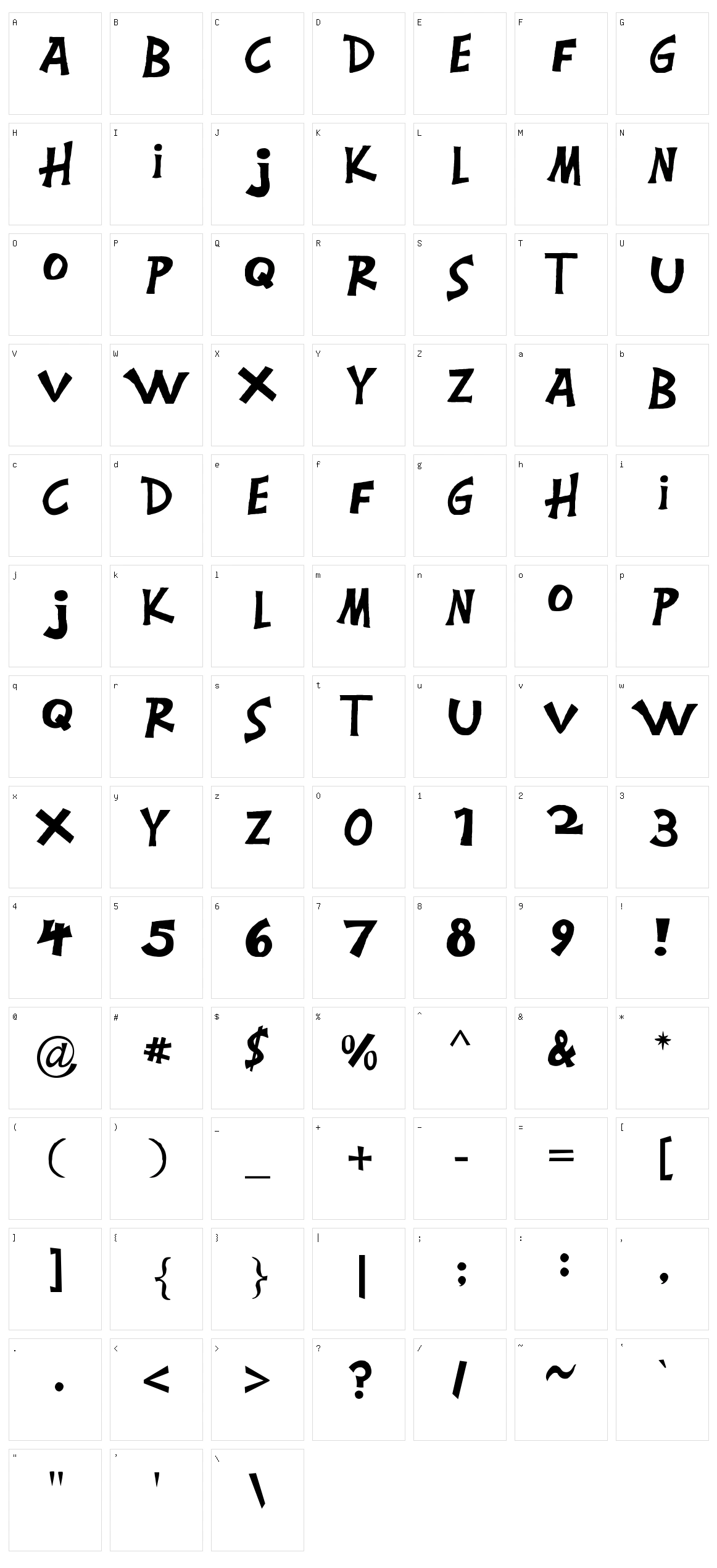Montgomery Character Set