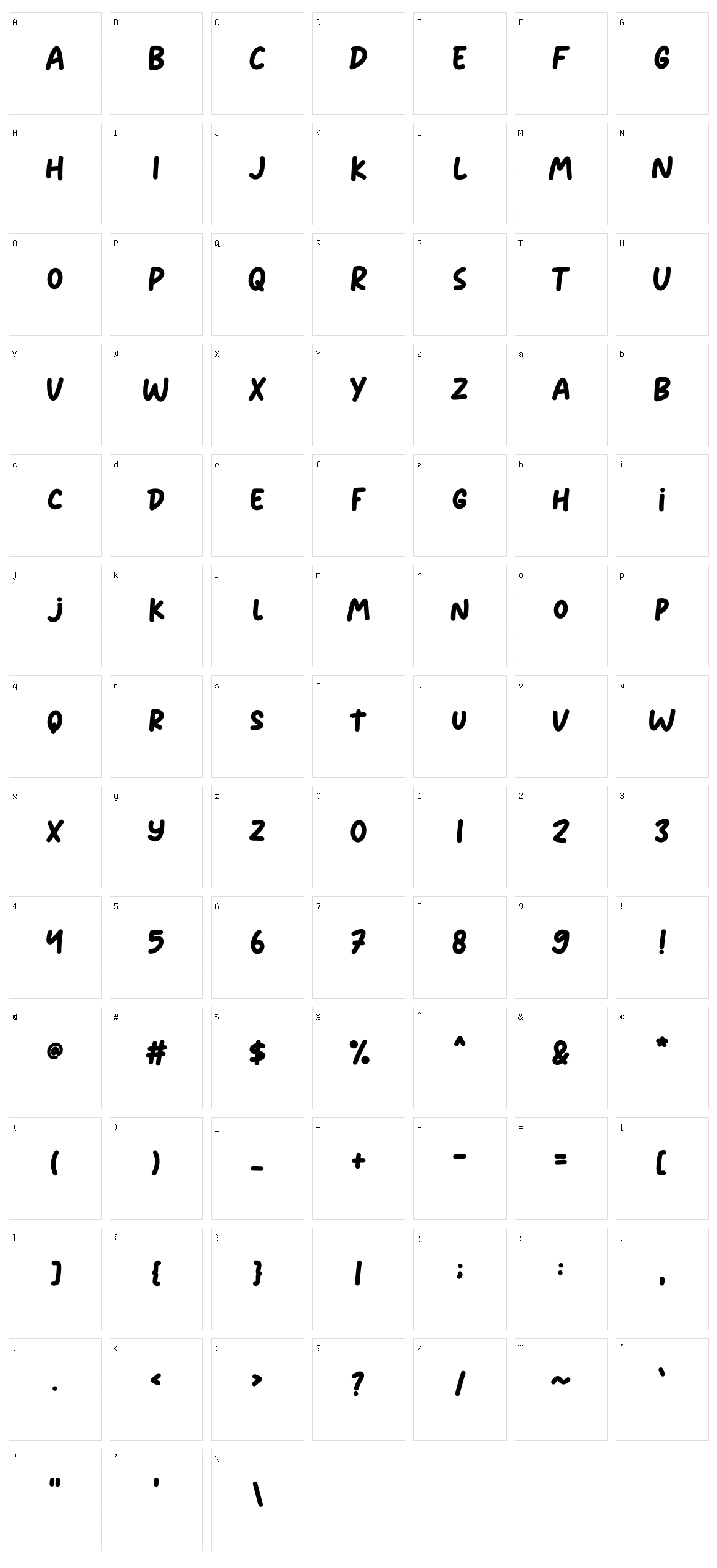 Moonchild Character Set