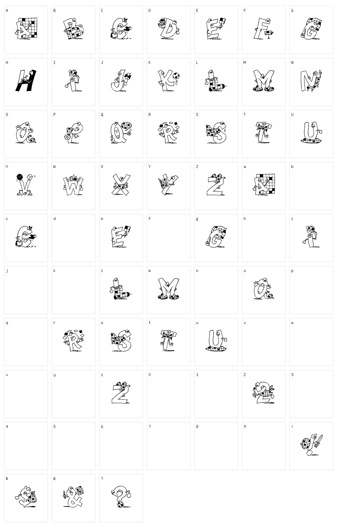 Motscroizes Character Set