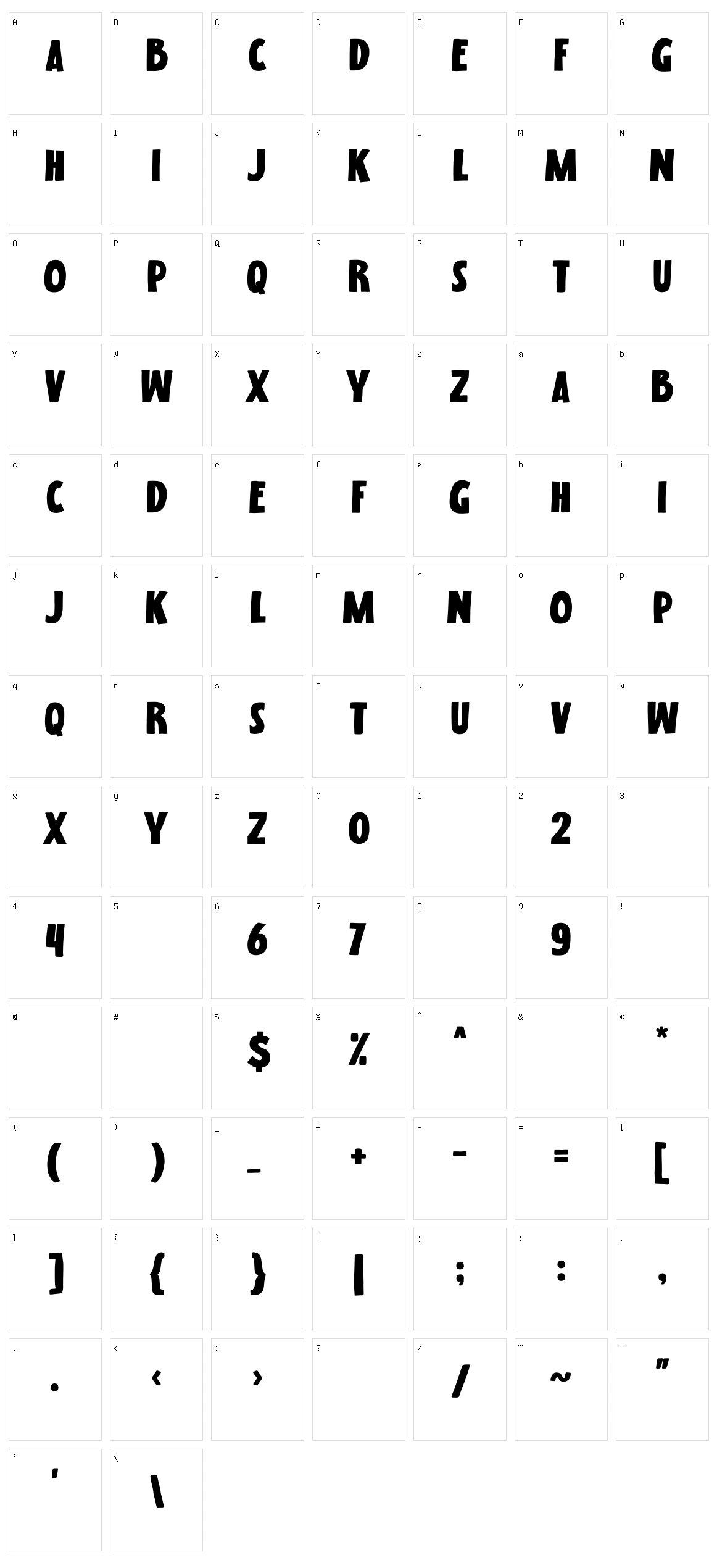 Moudy Character Set