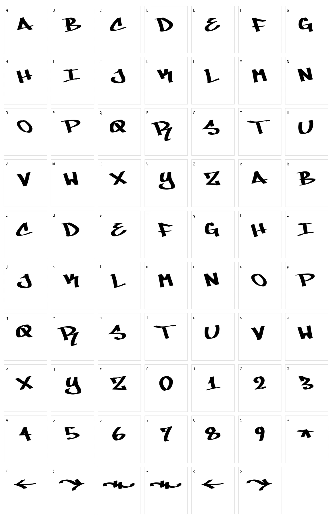 Mare 007 Character Set
