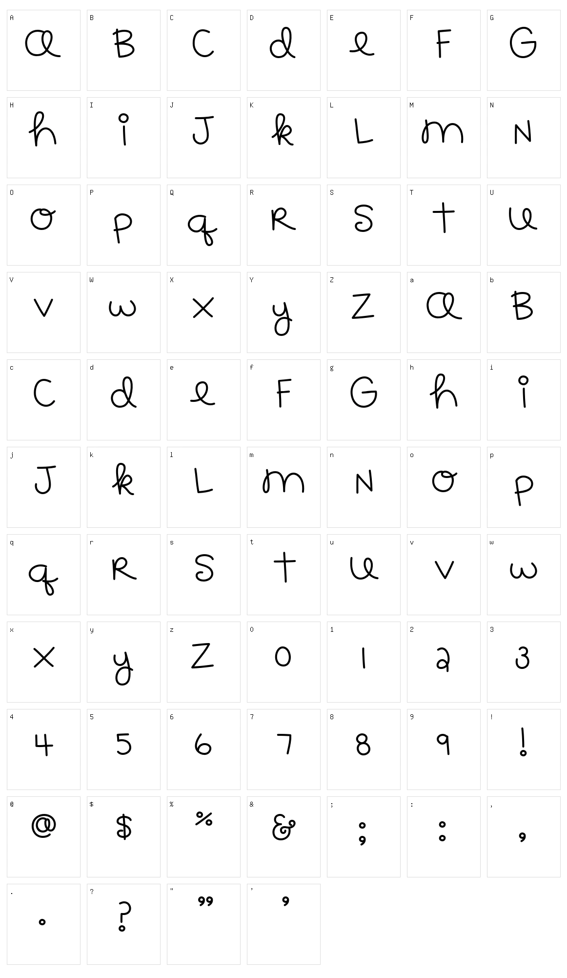 MTF 183 Character Set