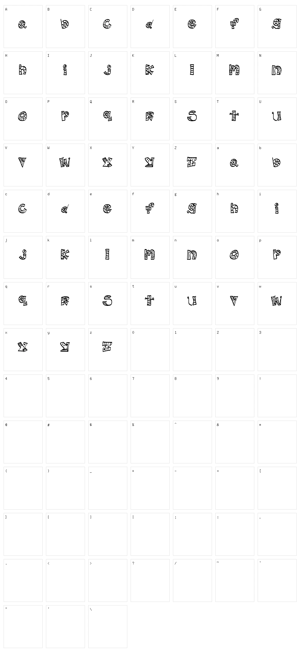 MTF Scribblie Character Set
