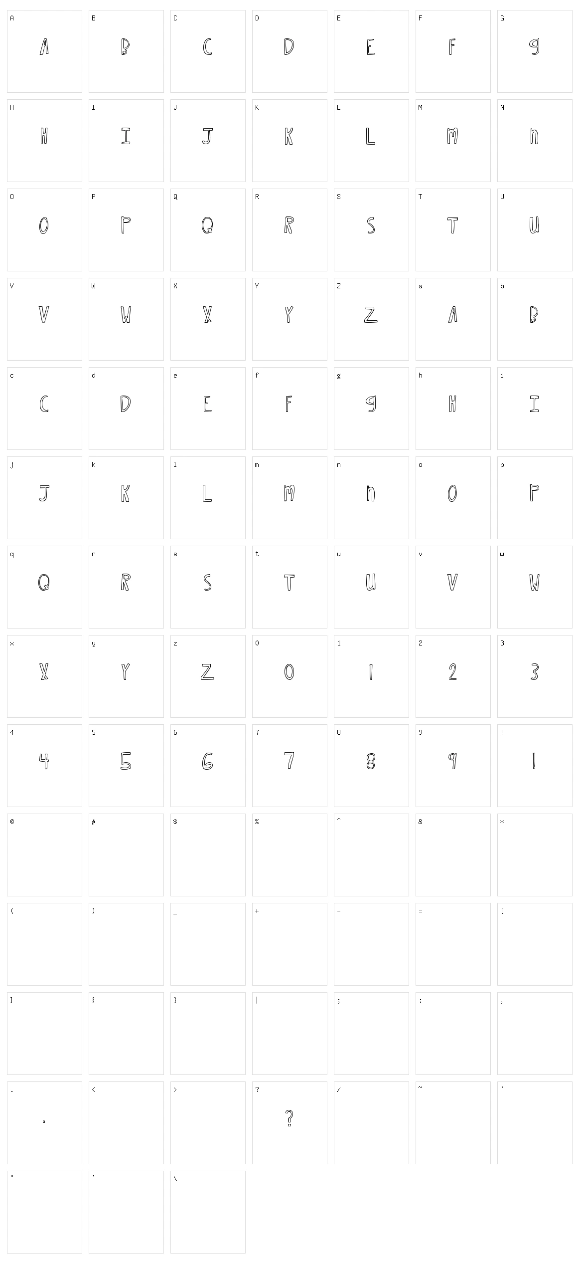 MTF Xoxo Character Set