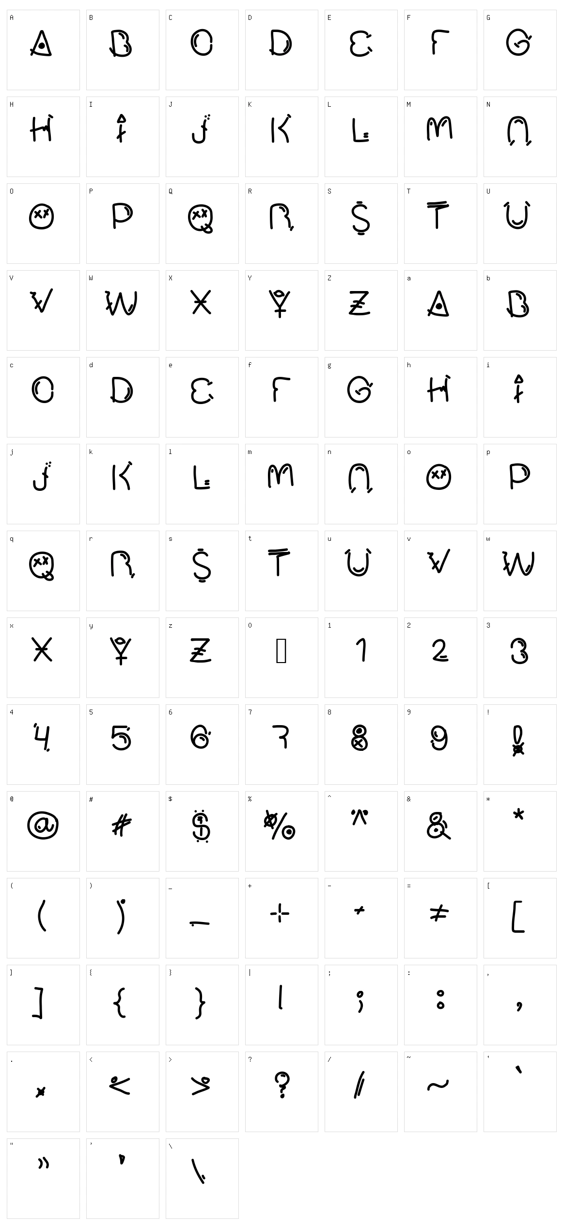 Mucho Fresco Character Set