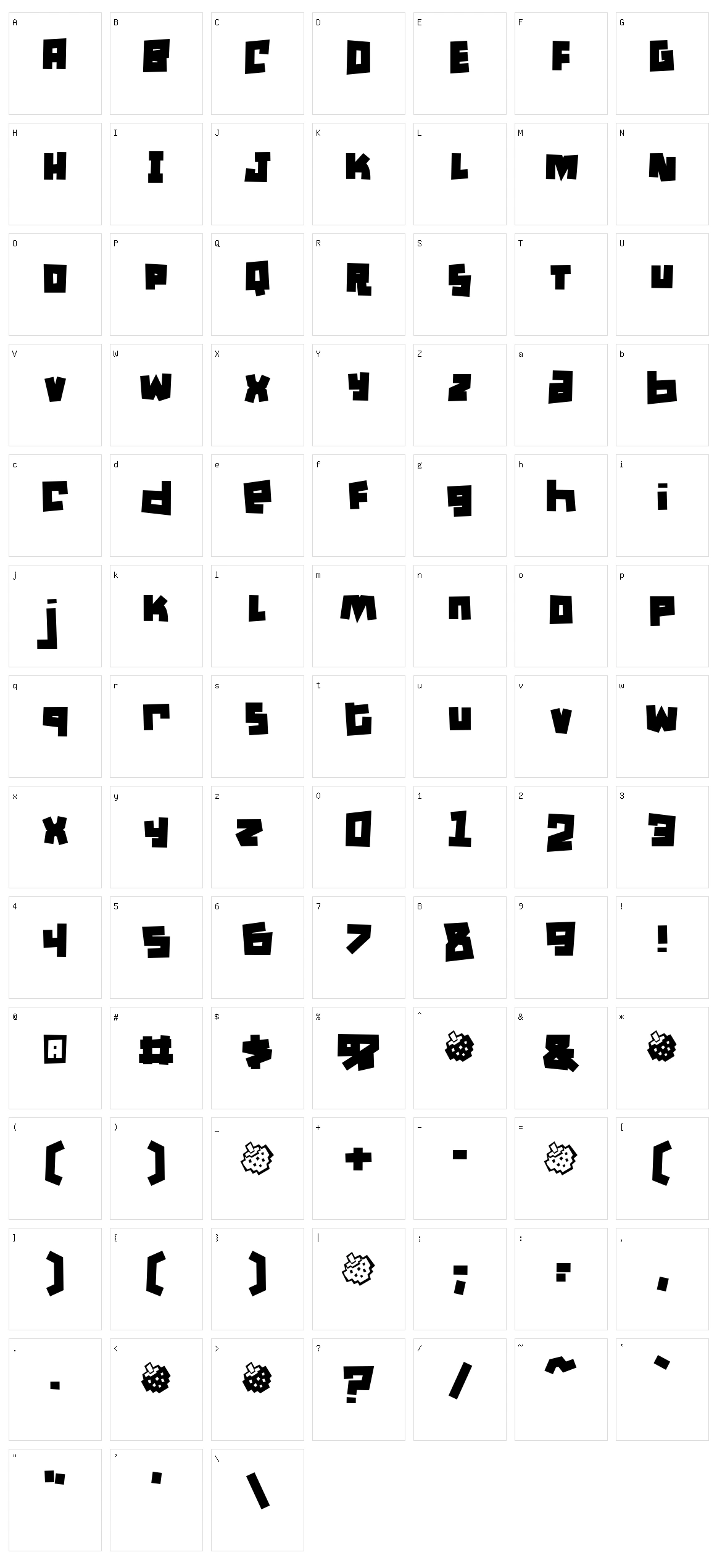 Mullet Character Set